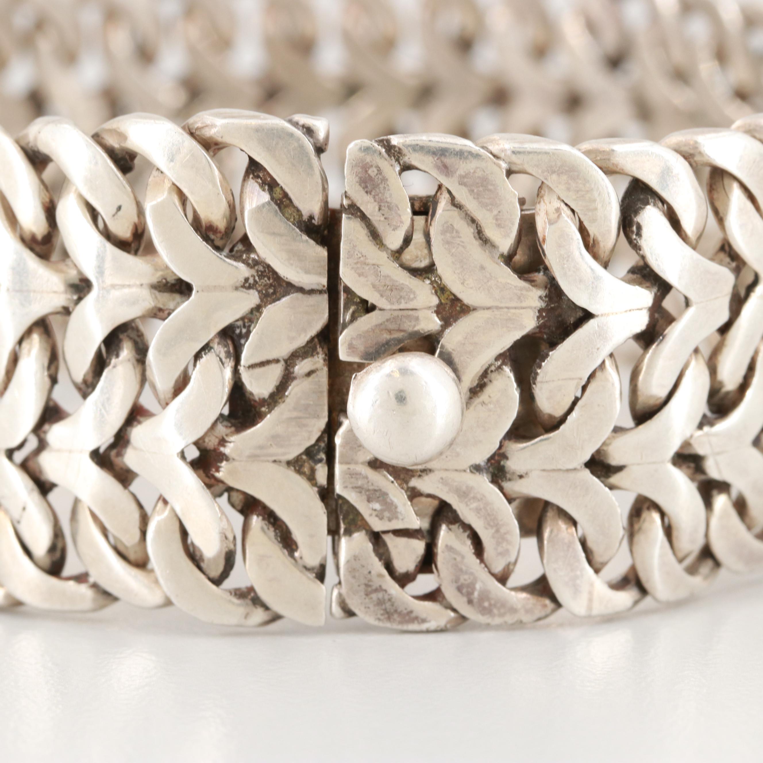 Taxco 980 Silver Weave Bracelet
