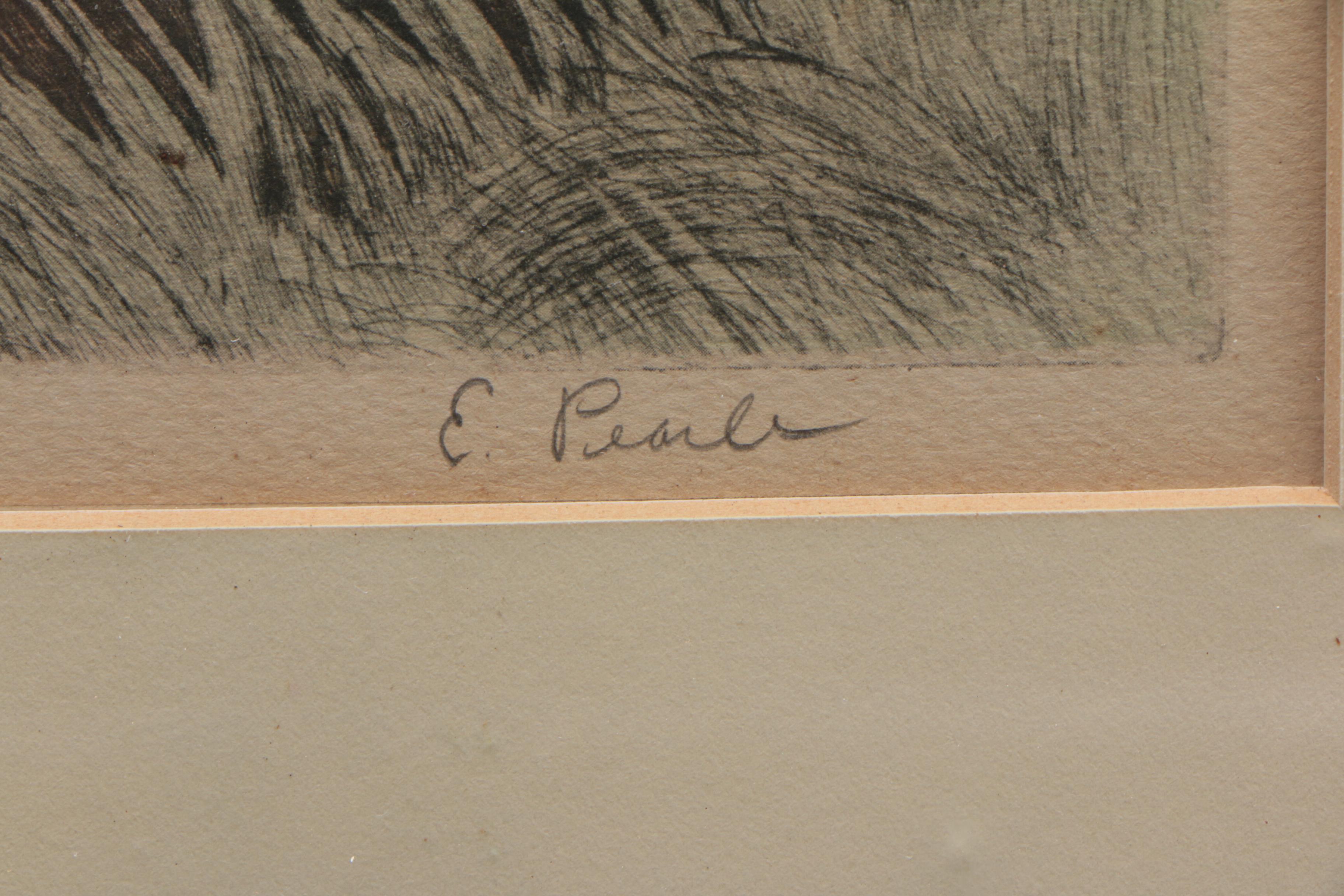 E. Pearle Hand-Colored Rotogravure "Where Memories Linger"