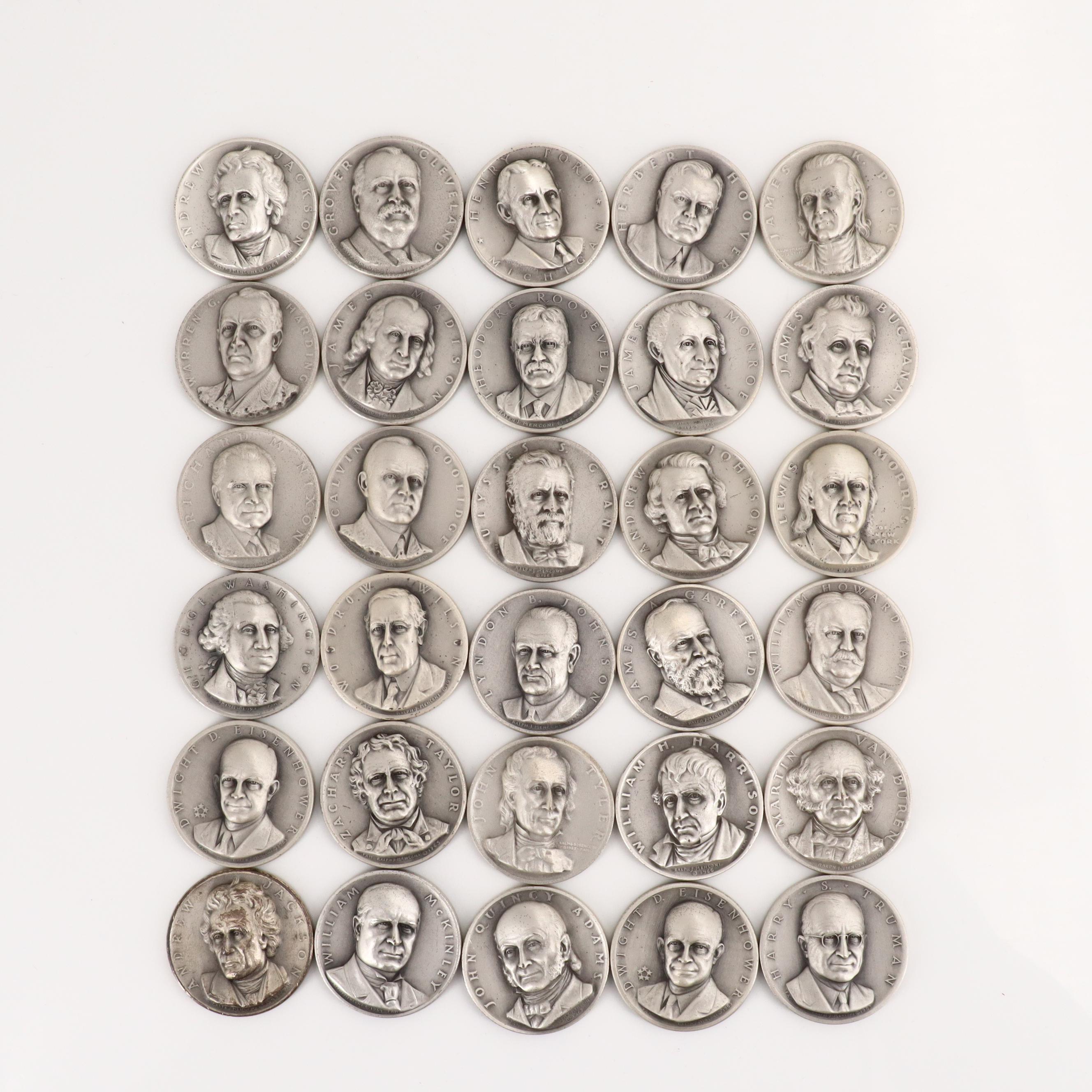 Thirty Medallic Art Co. .999 Silver Presidential Art Medals