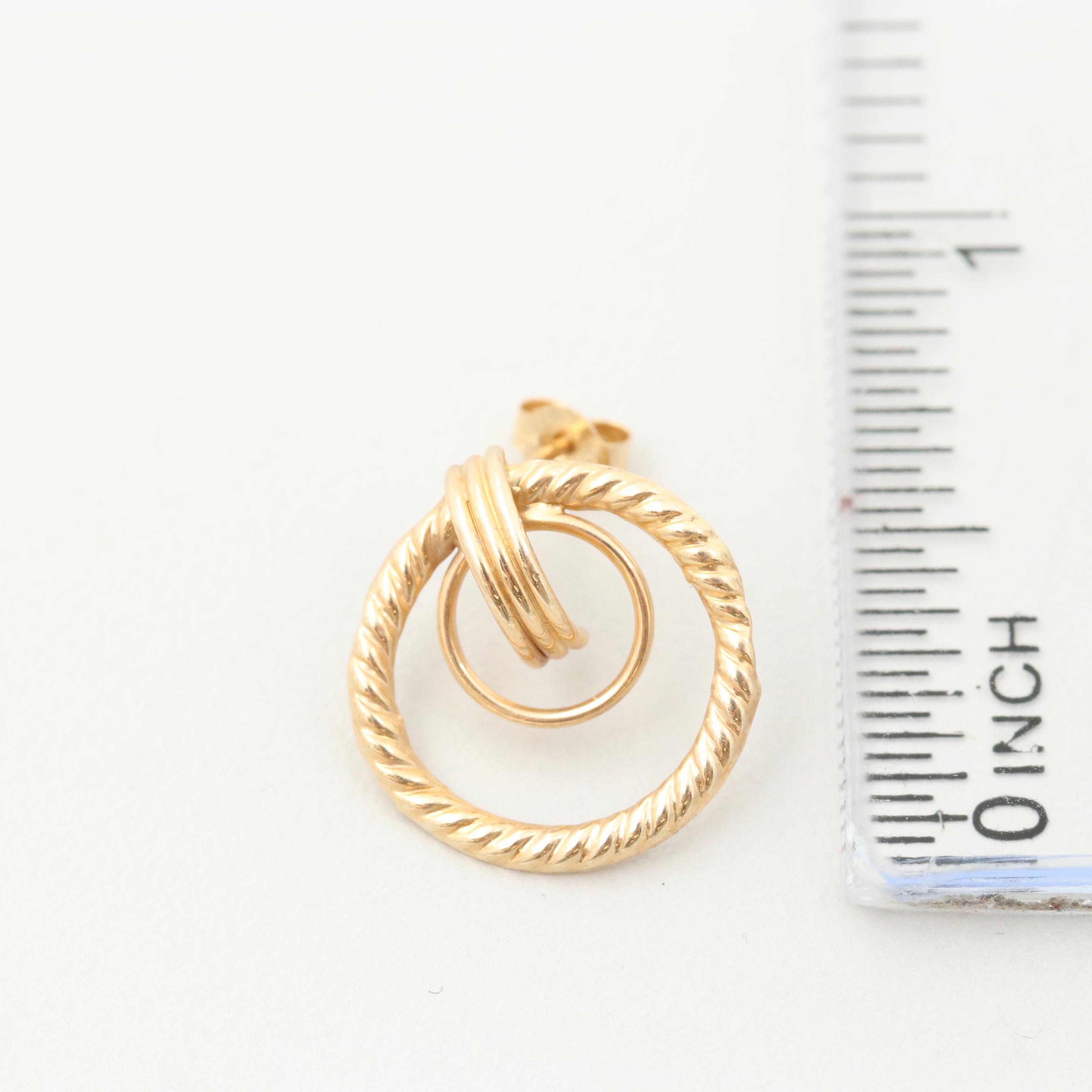 14K Yellow Gold Earrings