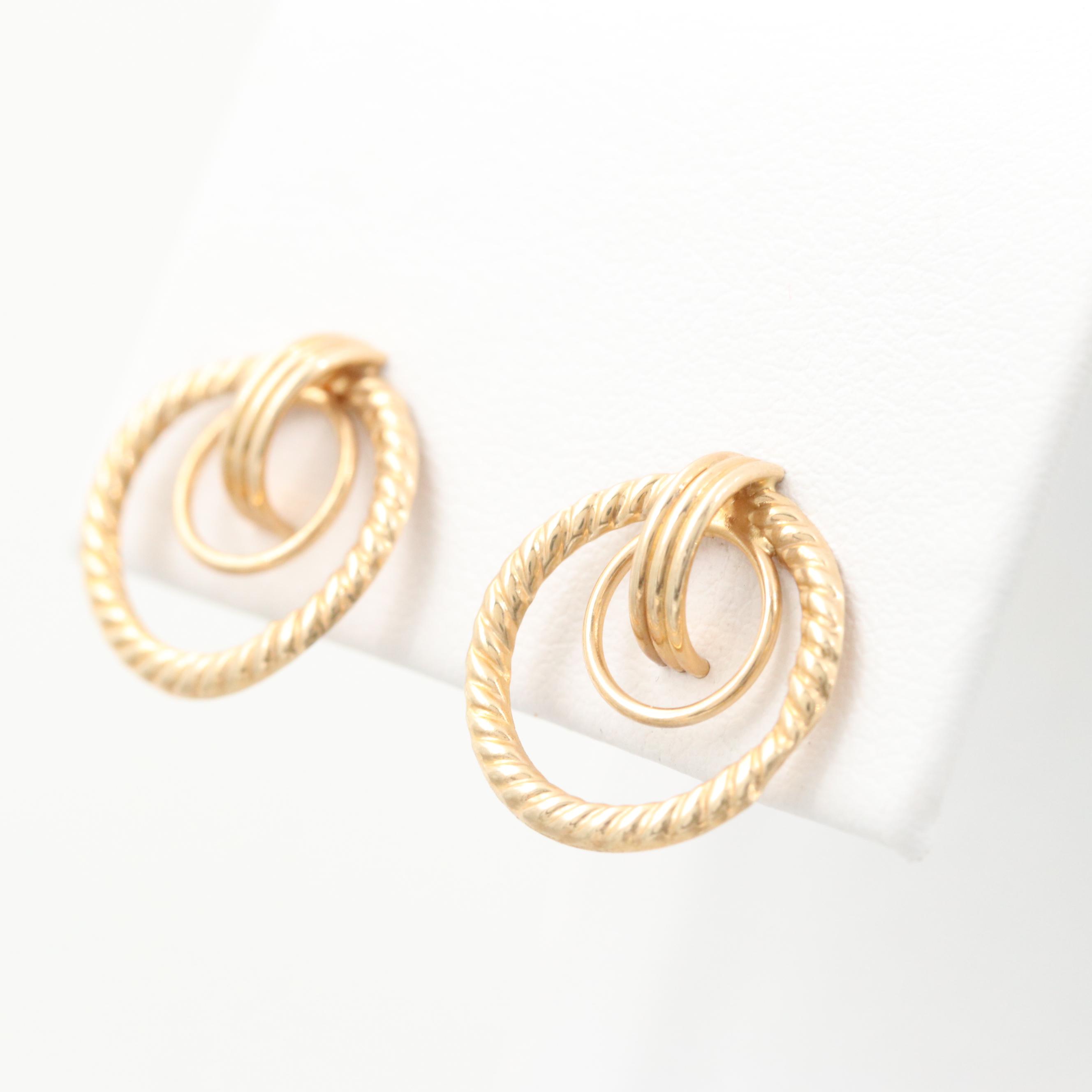 14K Yellow Gold Earrings