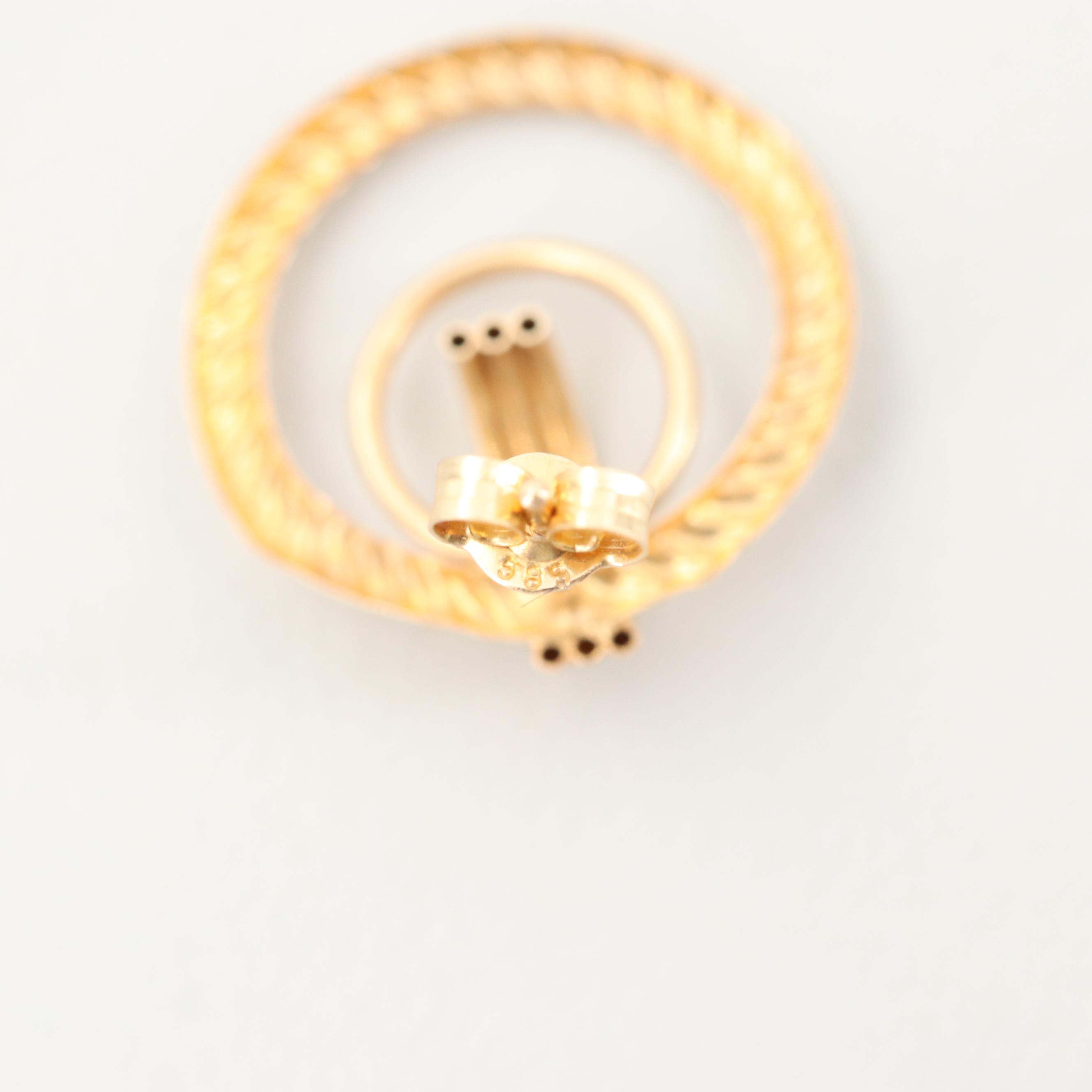 14K Yellow Gold Earrings