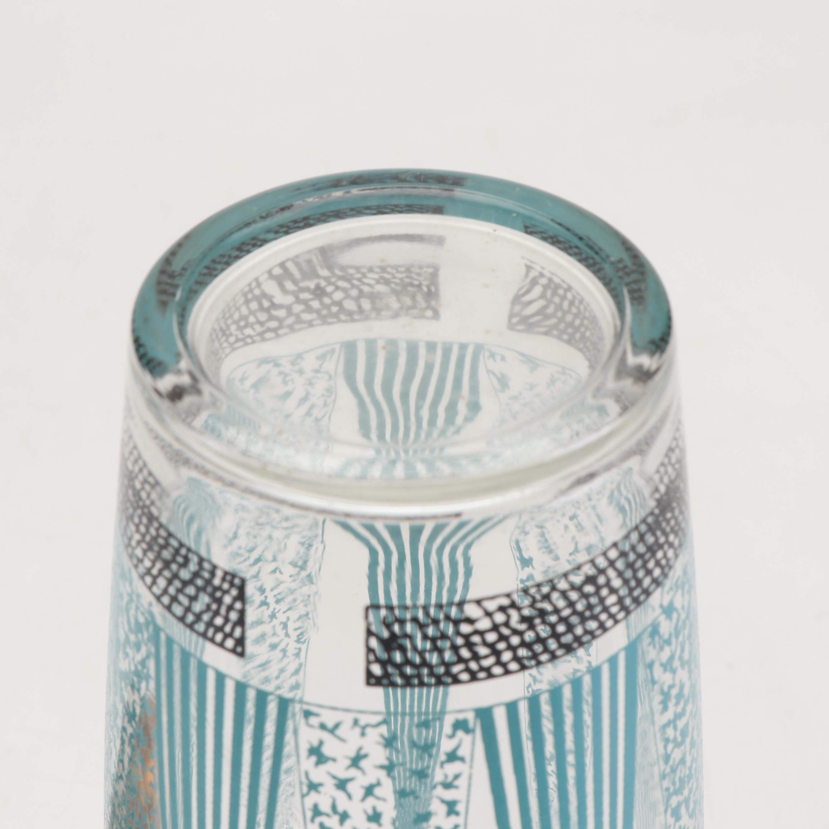 Mid Century Modern Cocktail Shaker and Old Fashioned Glasses