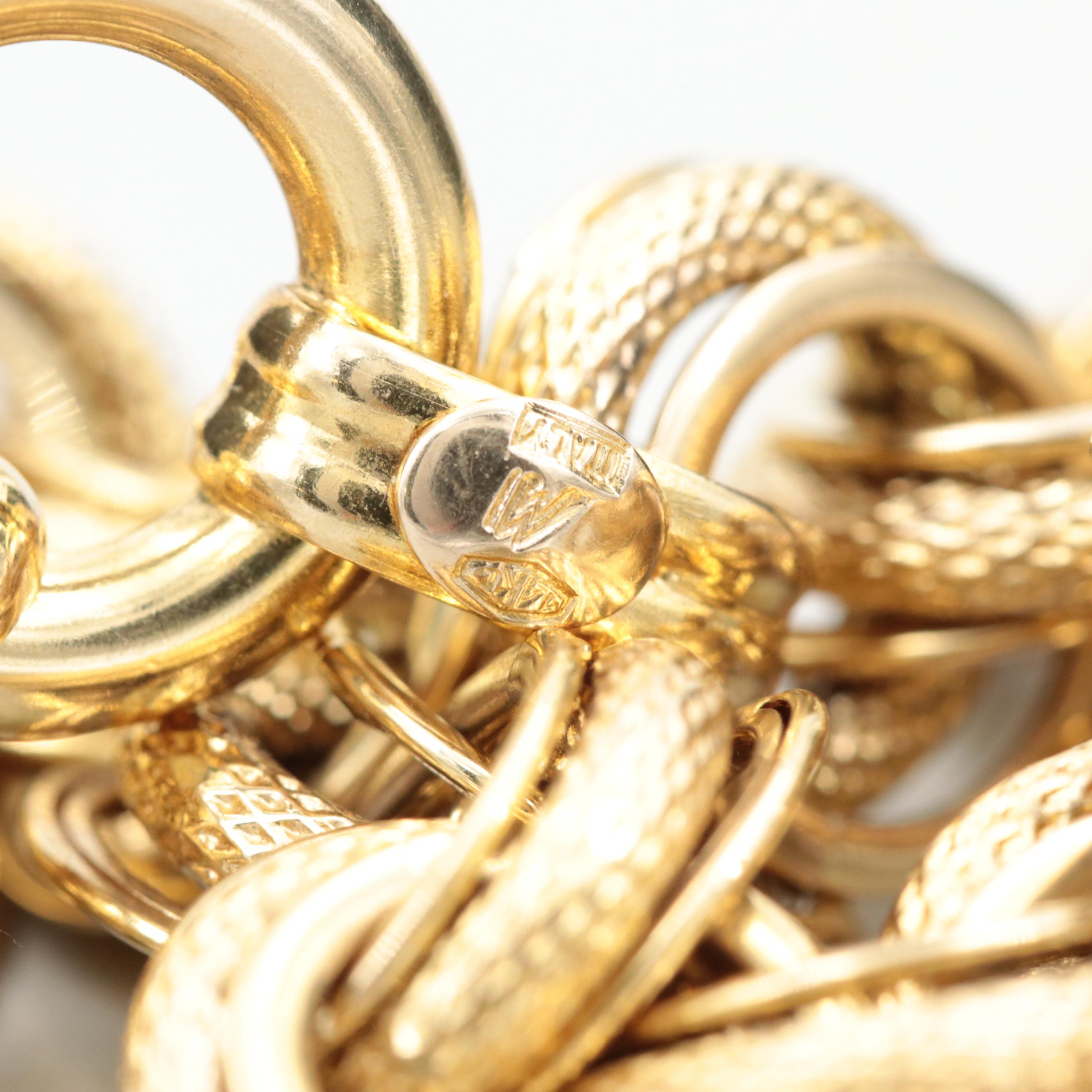 14K Yellow Gold Cable Chain Bracelet