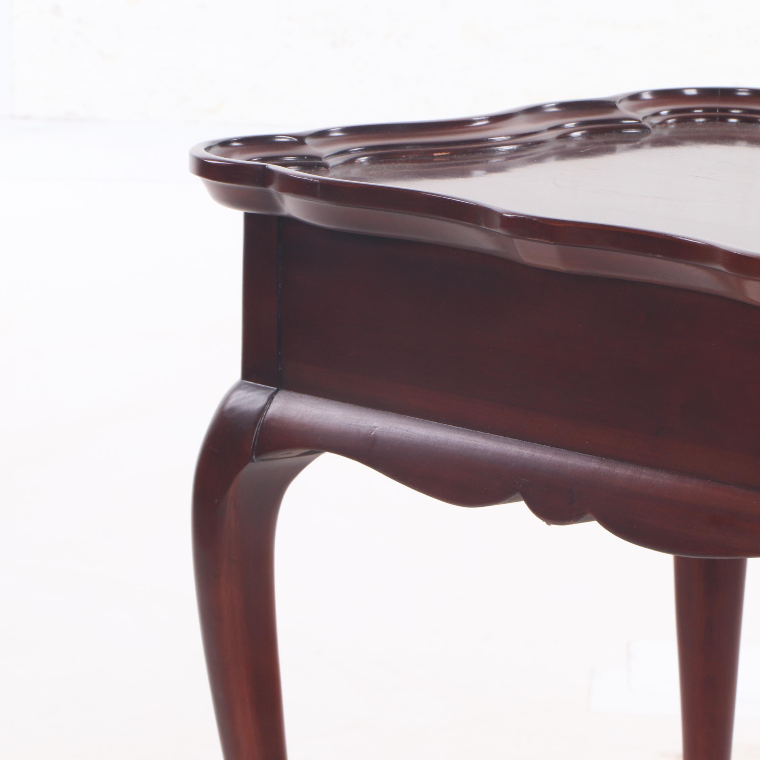 Superior Furniture Company Queen Anne Style Mahogany-Finish Night Stand, 2000s