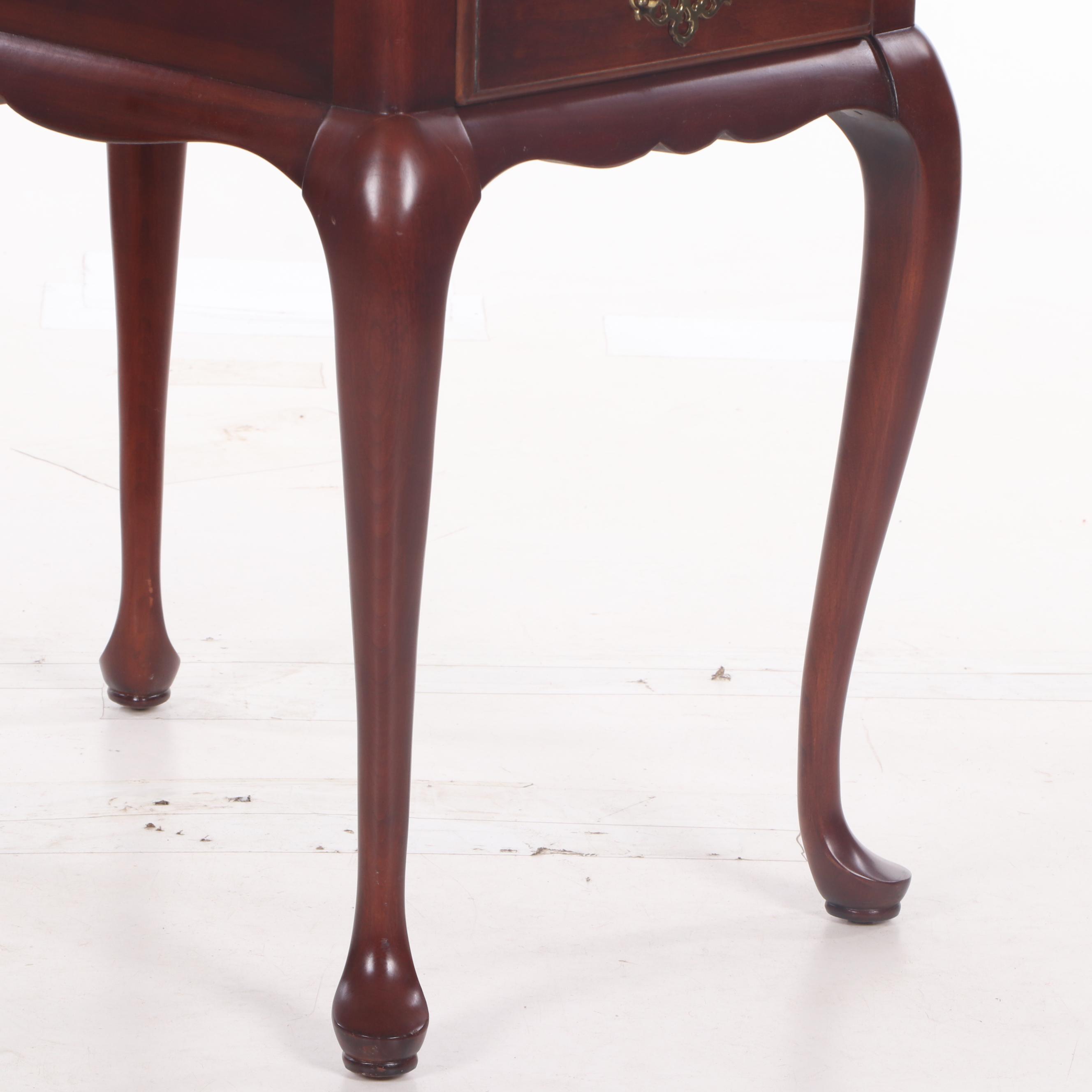 Superior Furniture Company Queen Anne Style Mahogany-Finish Night Stand, 2000s