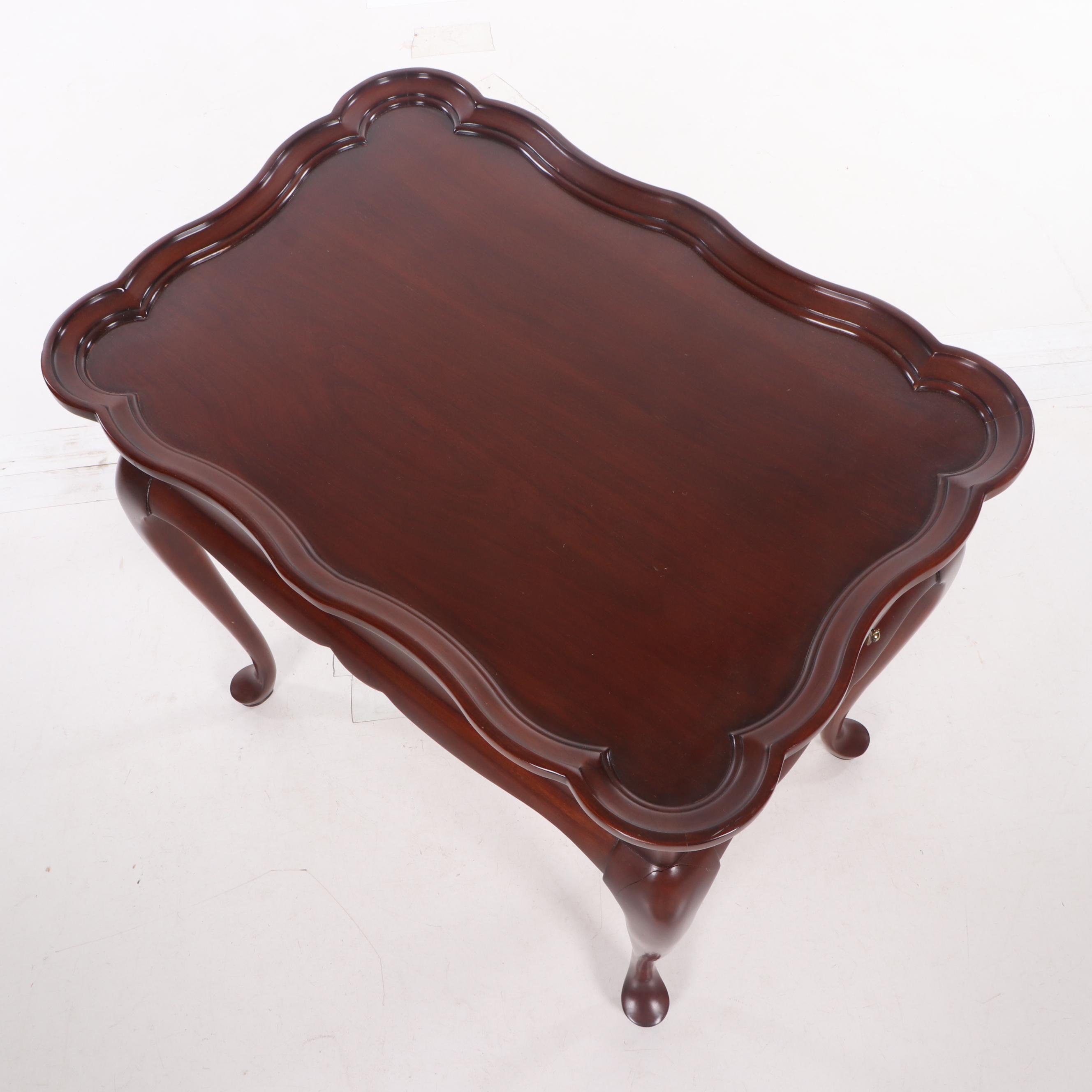 Superior Furniture Company Queen Anne Style Mahogany-Finish Night Stand, 2000s