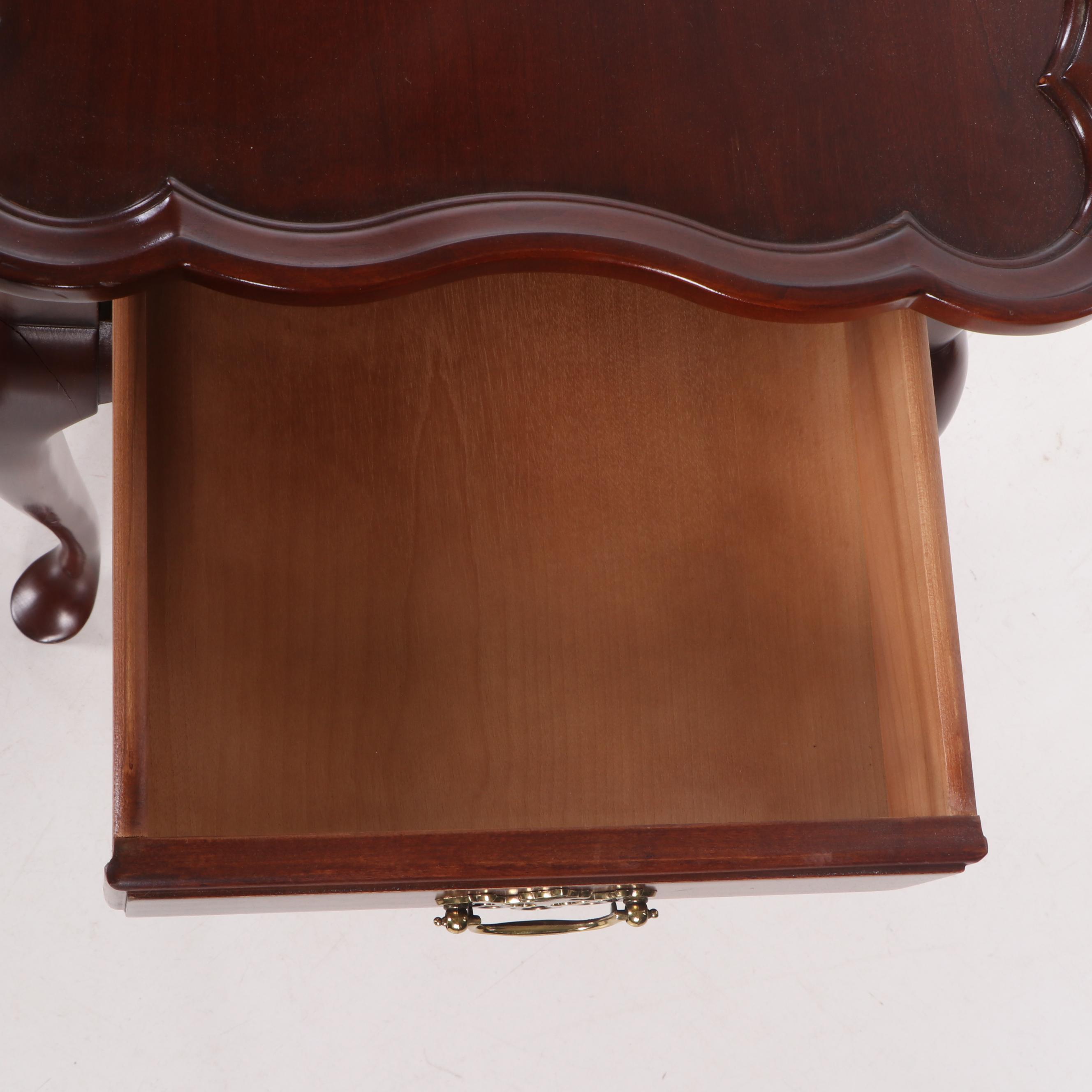 Superior Furniture Company Queen Anne Style Mahogany-Finish Night Stand, 2000s