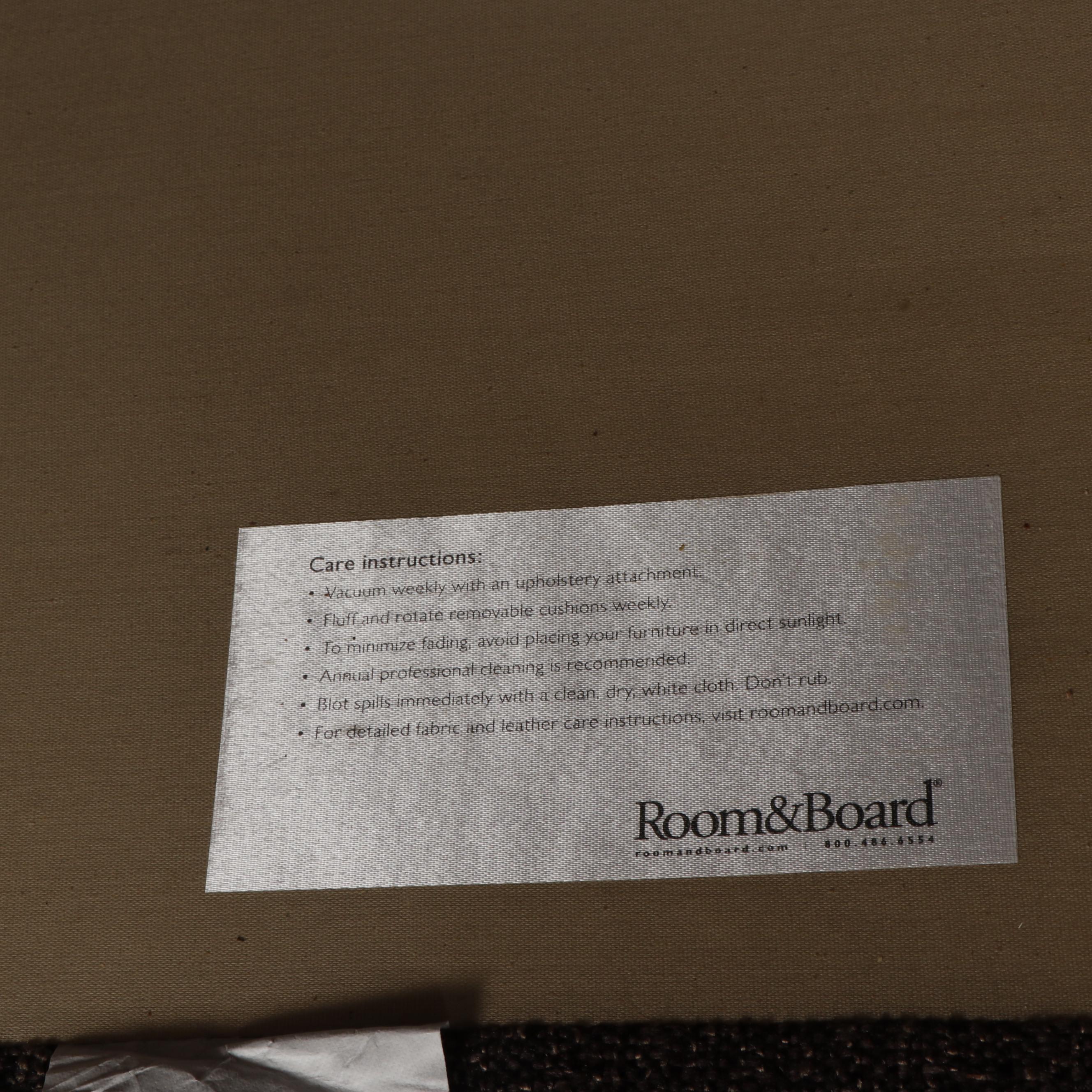 Room & Board Contemporary Modern Charcoal Gray Upholstered Sectional Sofa