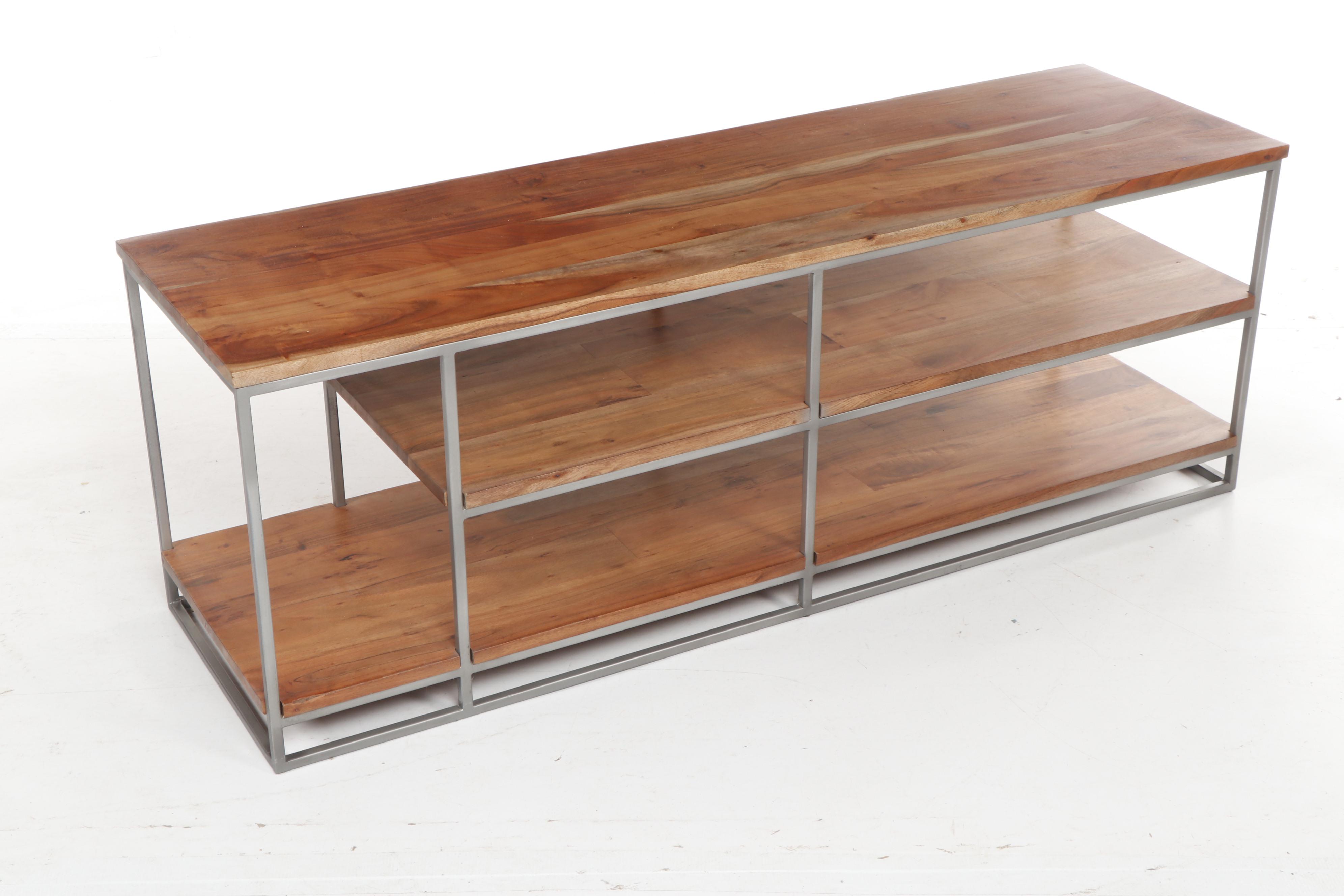 Contemporary Modern CB2 Wood and Metal "Framework" Credenza