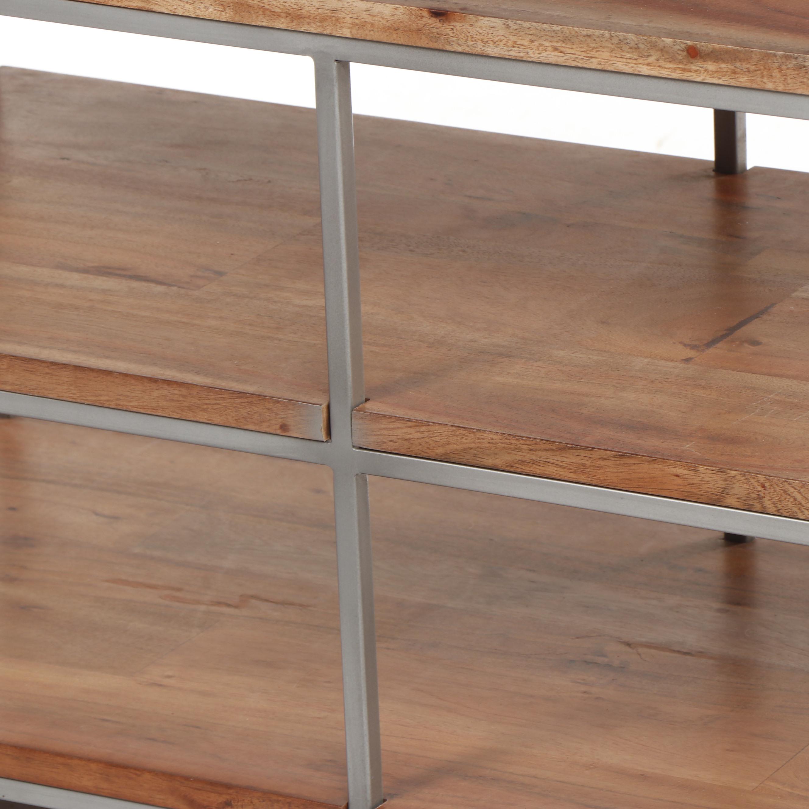 Contemporary Modern CB2 Wood and Metal "Framework" Credenza