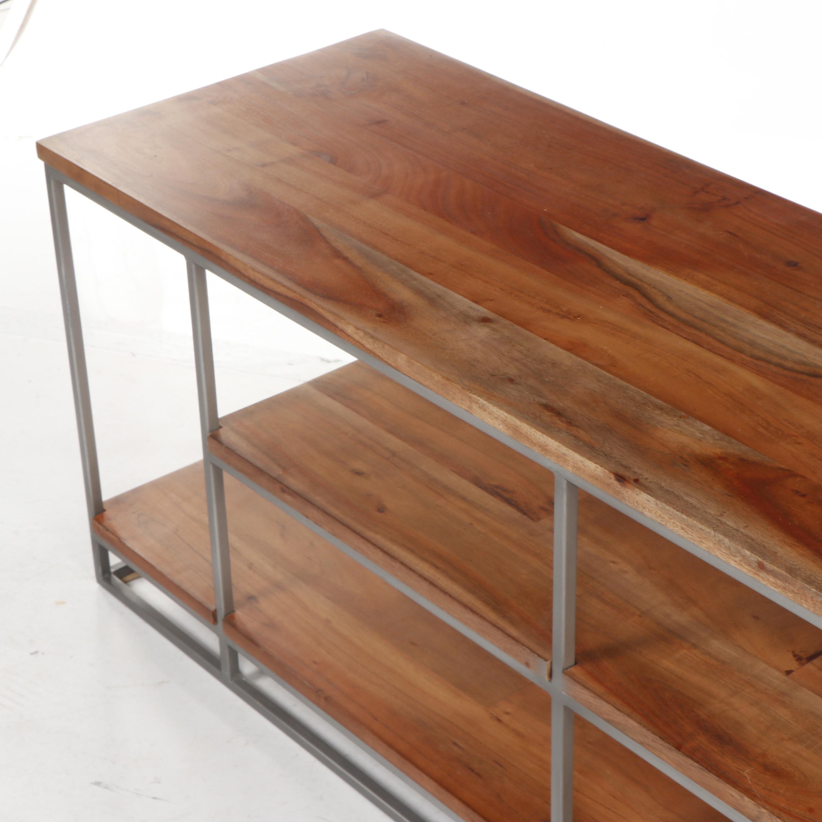 Contemporary Modern CB2 Wood and Metal "Framework" Credenza