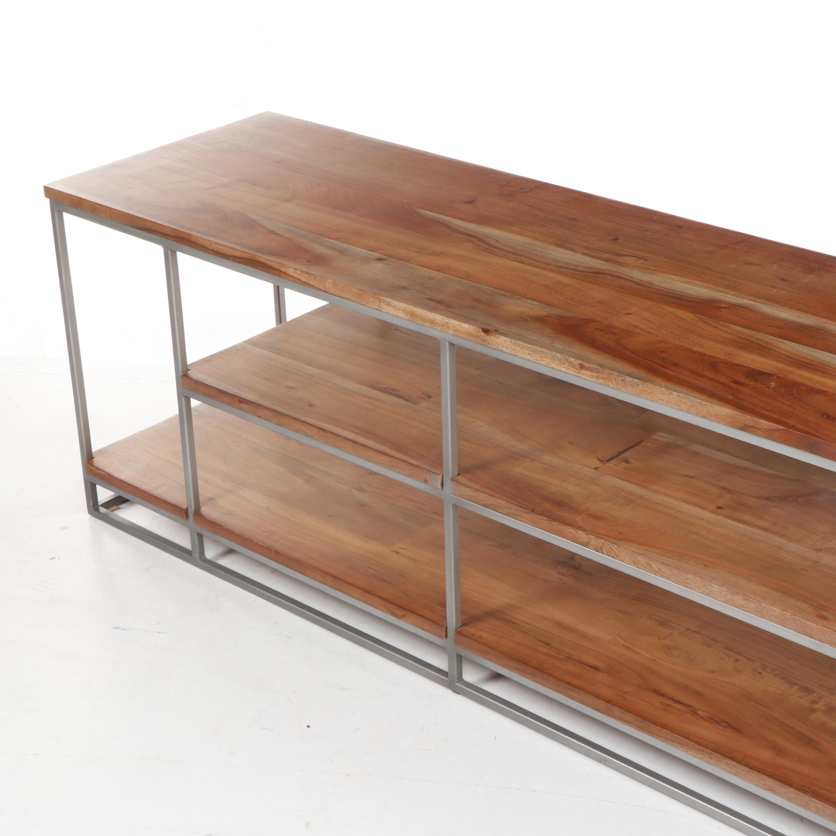 Contemporary Modern CB2 Wood and Metal "Framework" Credenza