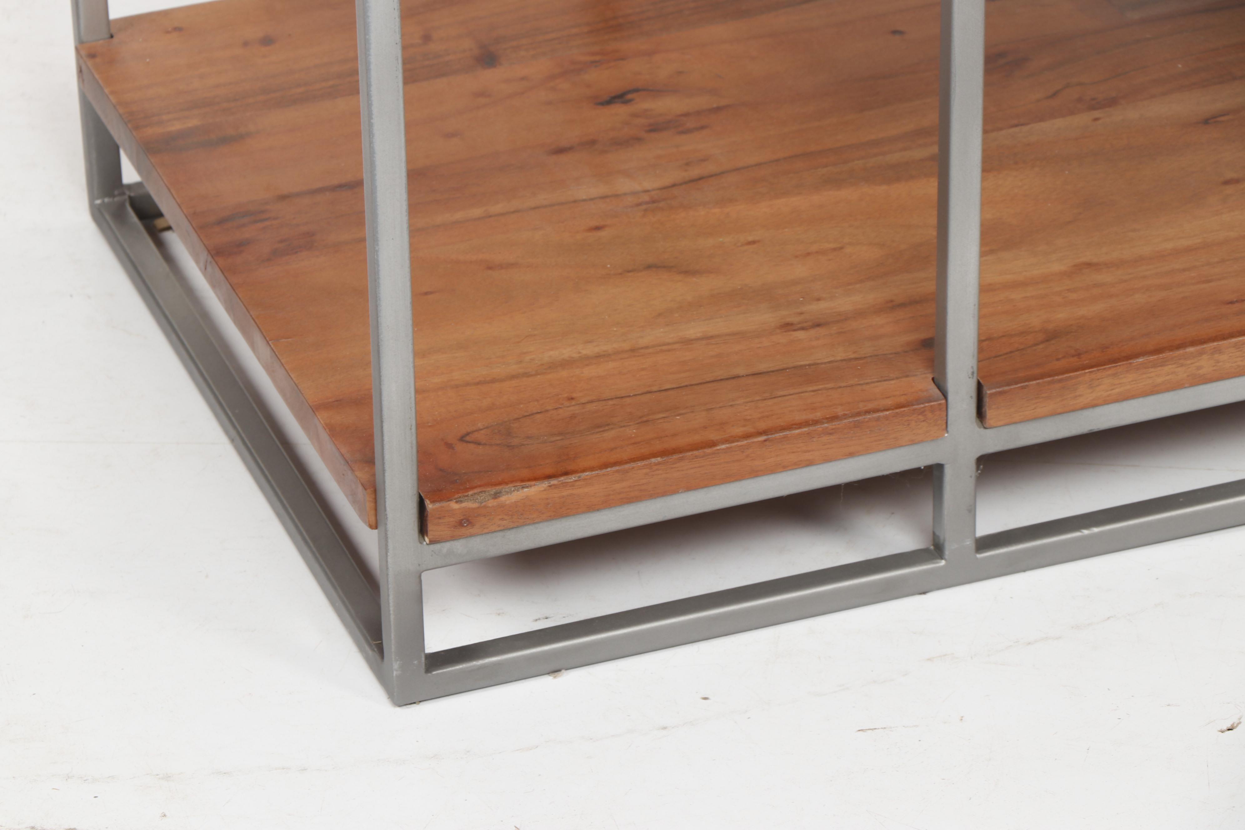 Contemporary Modern CB2 Wood and Metal "Framework" Credenza