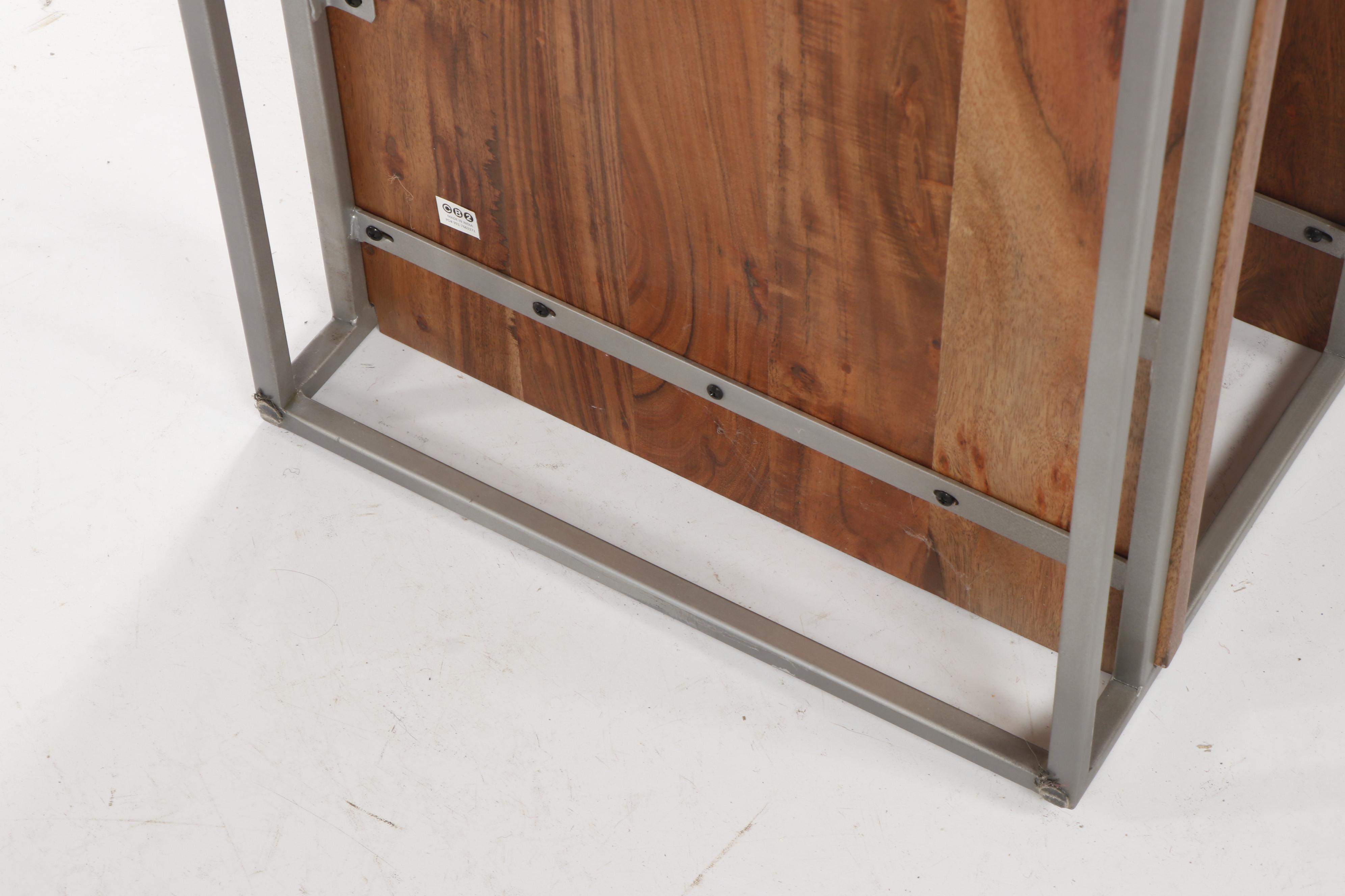 Contemporary Modern CB2 Wood and Metal "Framework" Credenza