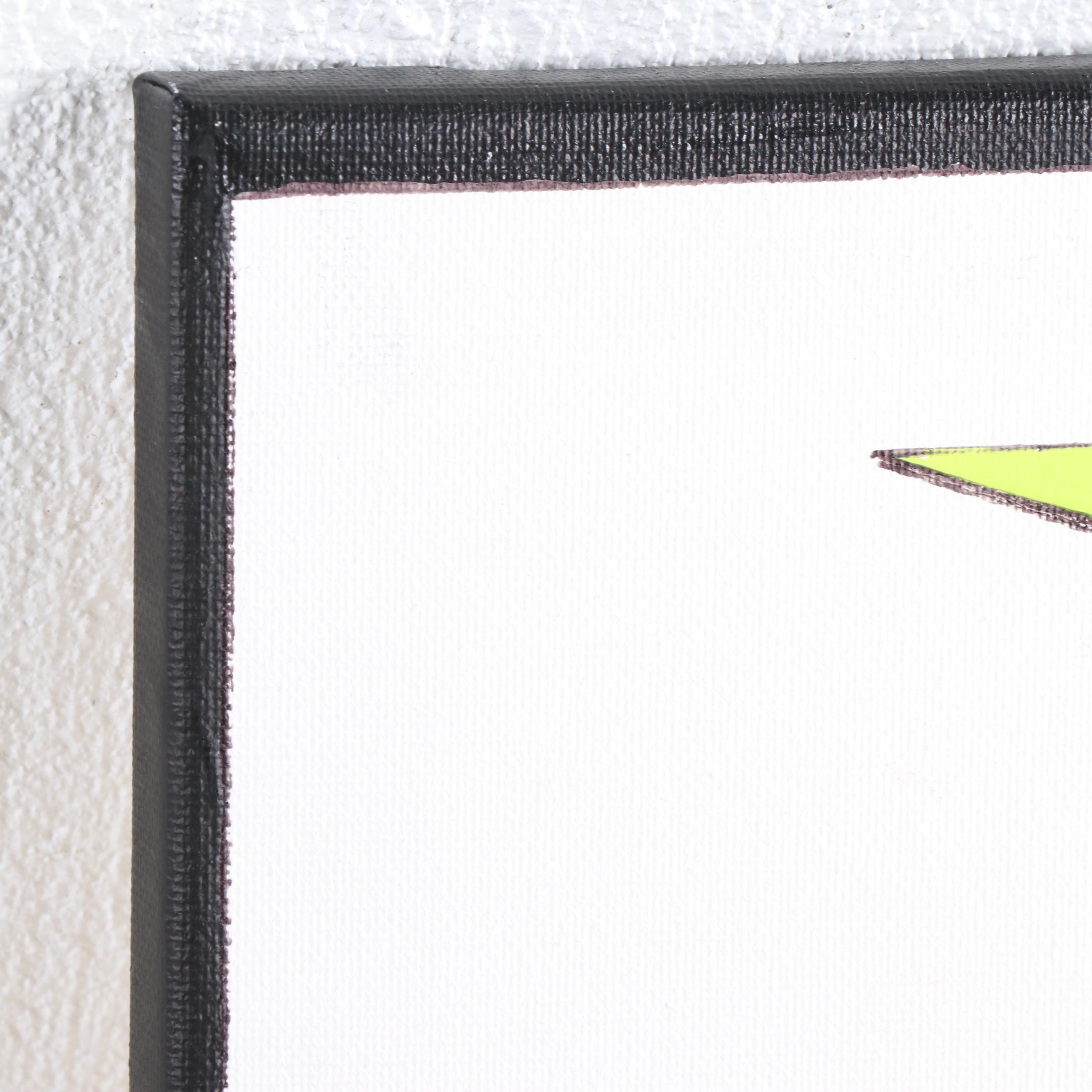 Geometric Modern Style Owl Acrylic Painting