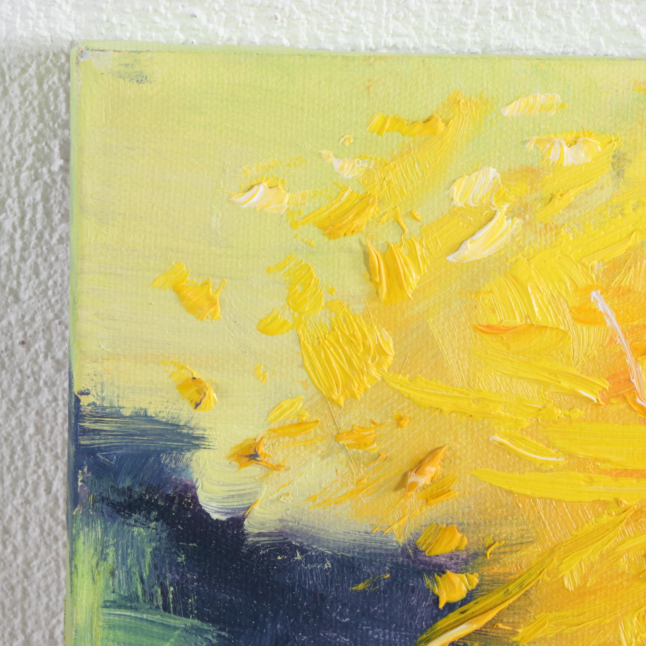 Terry Ouimet Impressionist Style Oil Painting "Golden Grove"