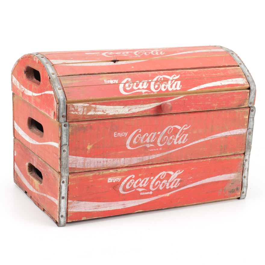 Converted Coca-Cola Crate Dome-Top Chest