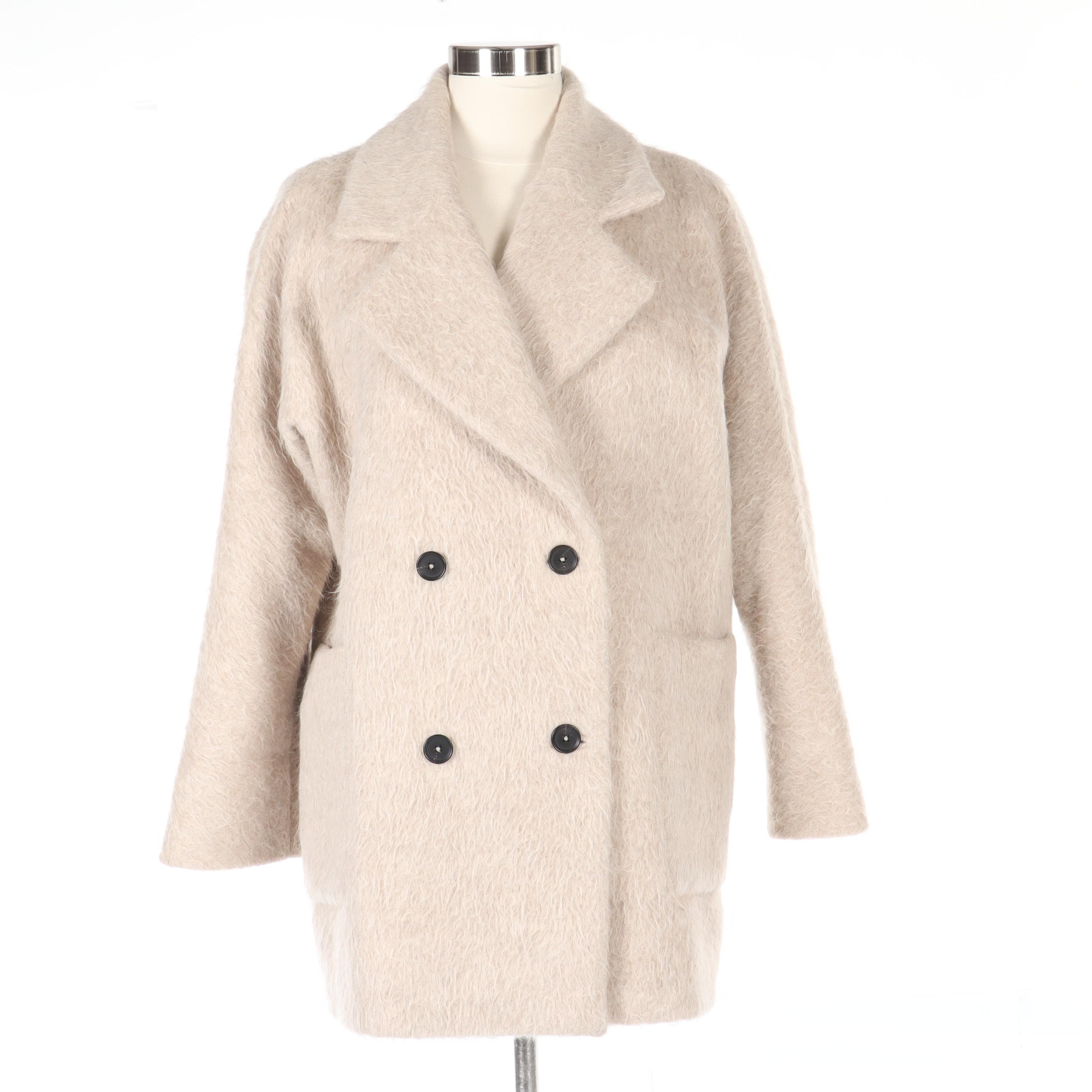 Hilary Radley Down and M.i.H Jeans Double-Breasted Alpaca Coats