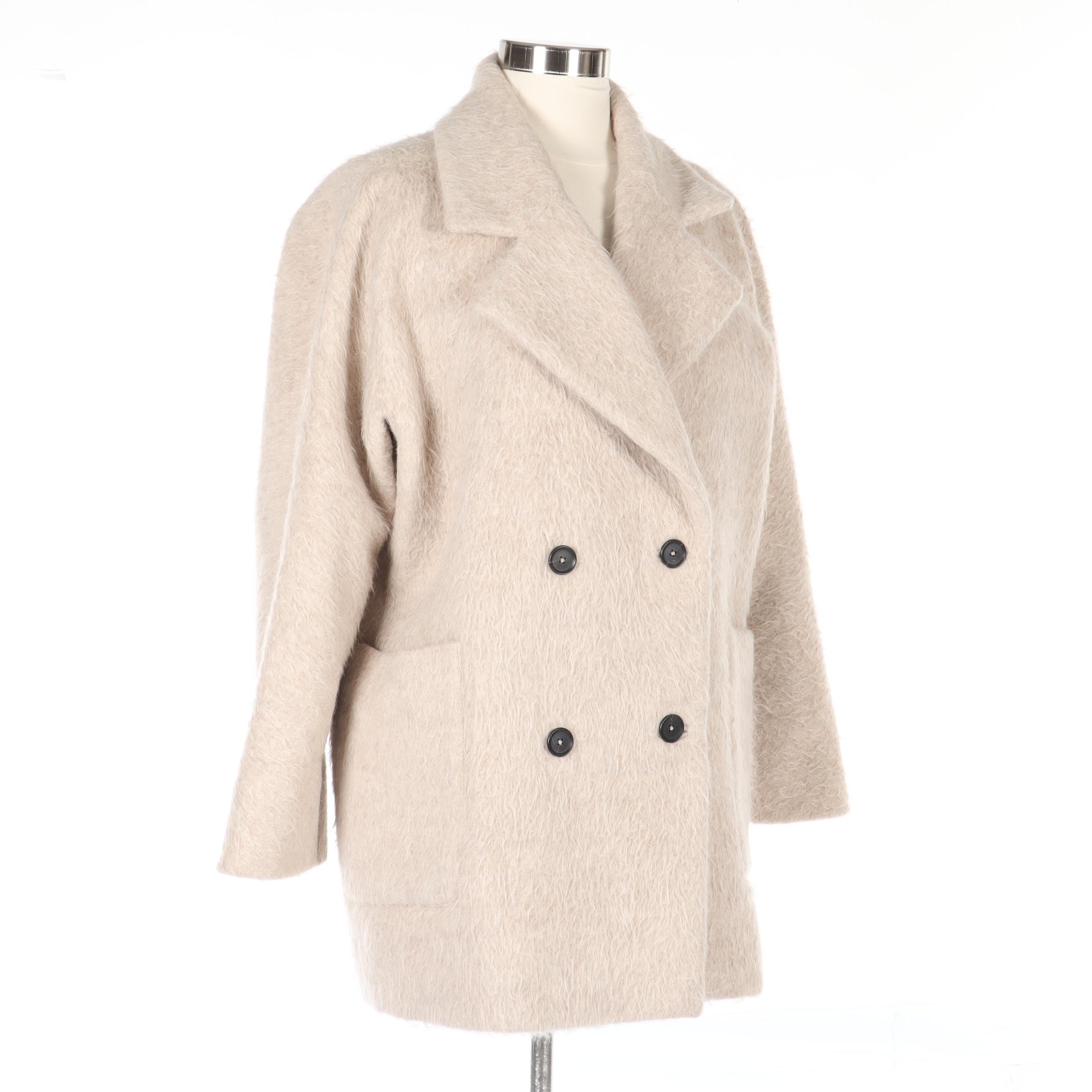 Hilary Radley Down and M.i.H Jeans Double-Breasted Alpaca Coats