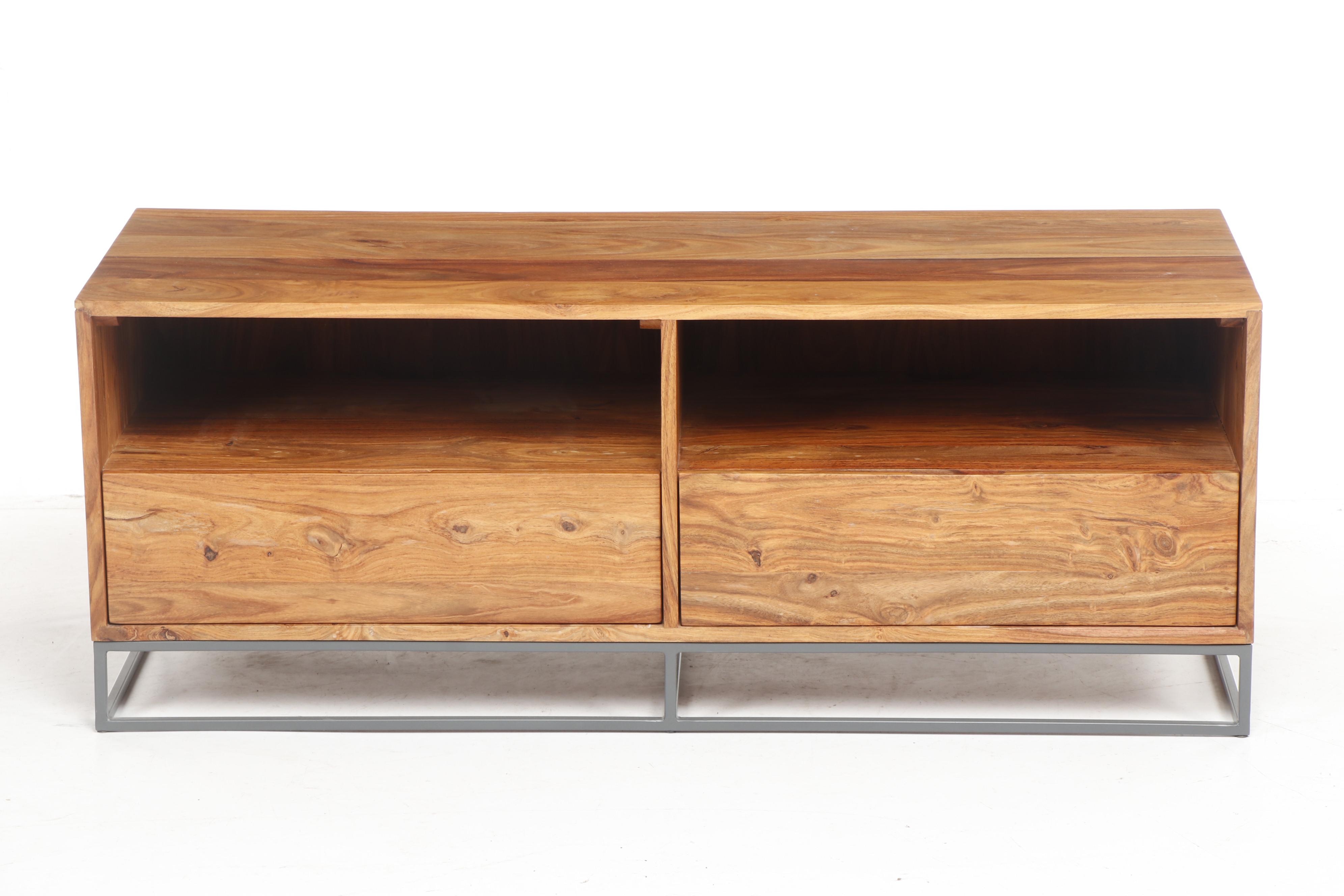 Contemporary CB2 Modern Wooden Entertainment Console Center