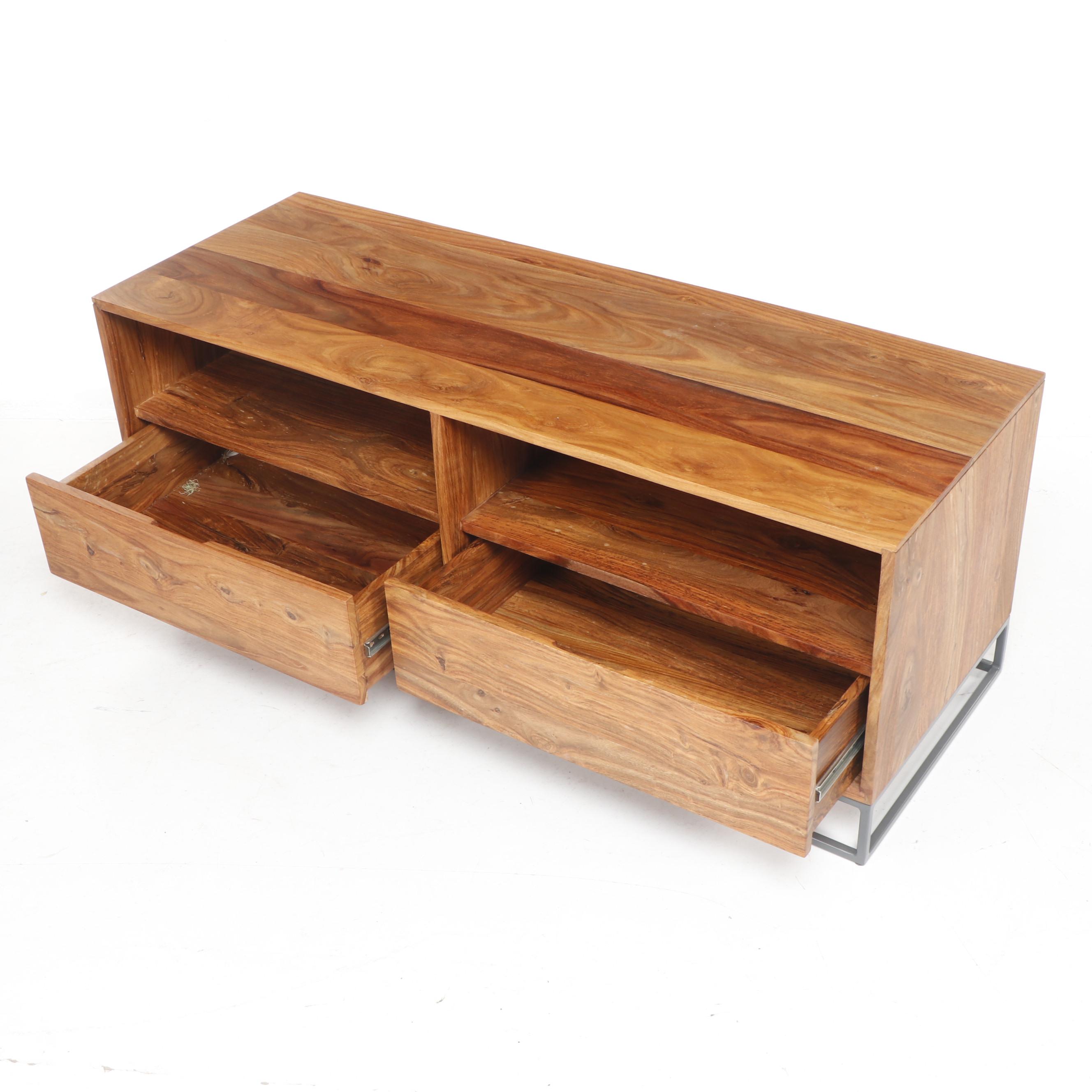Contemporary CB2 Modern Wooden Entertainment Console Center