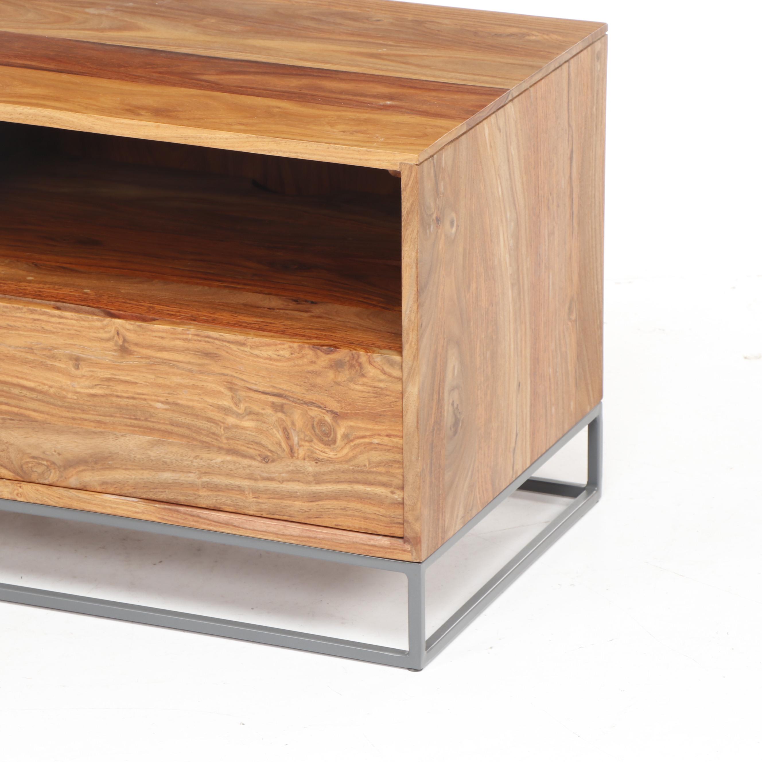 Contemporary CB2 Modern Wooden Entertainment Console Center