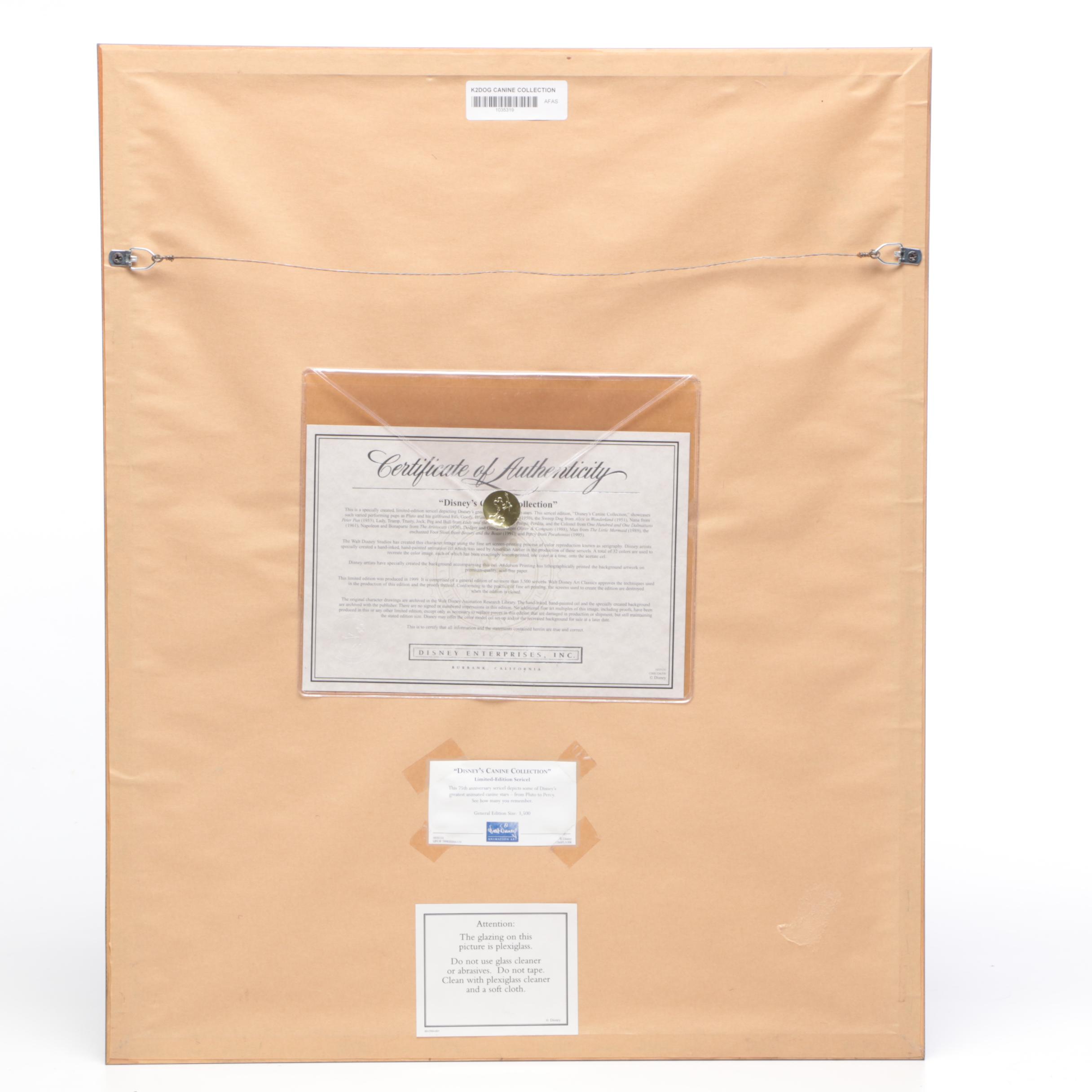 Walt Disney Company Sericel "Disney's Canine Collection"