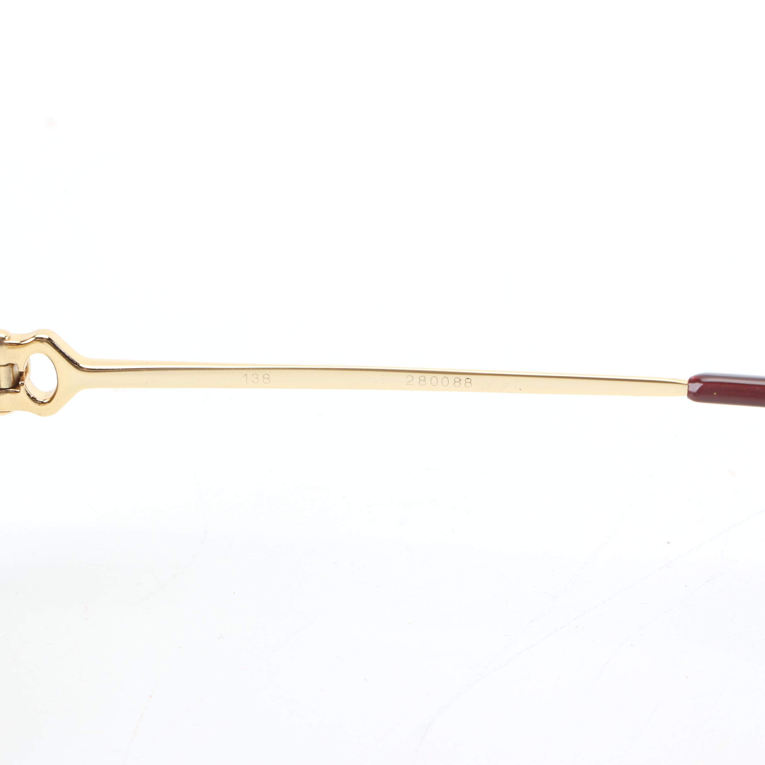 Cartier Paris Rimless Sunglasses with Case, Made in France