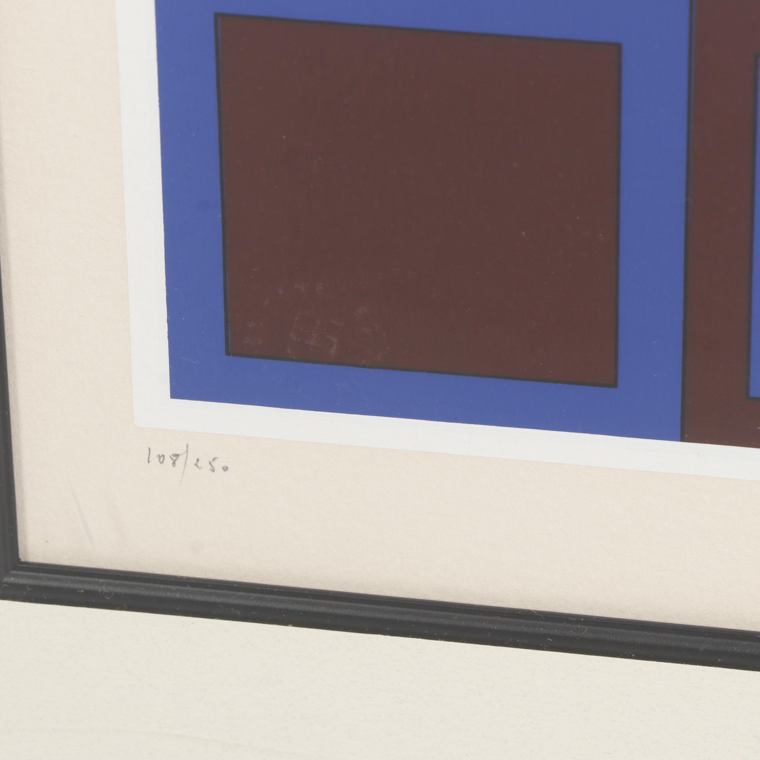 Victor Vasarely Op Art Serigraph "Sinond"