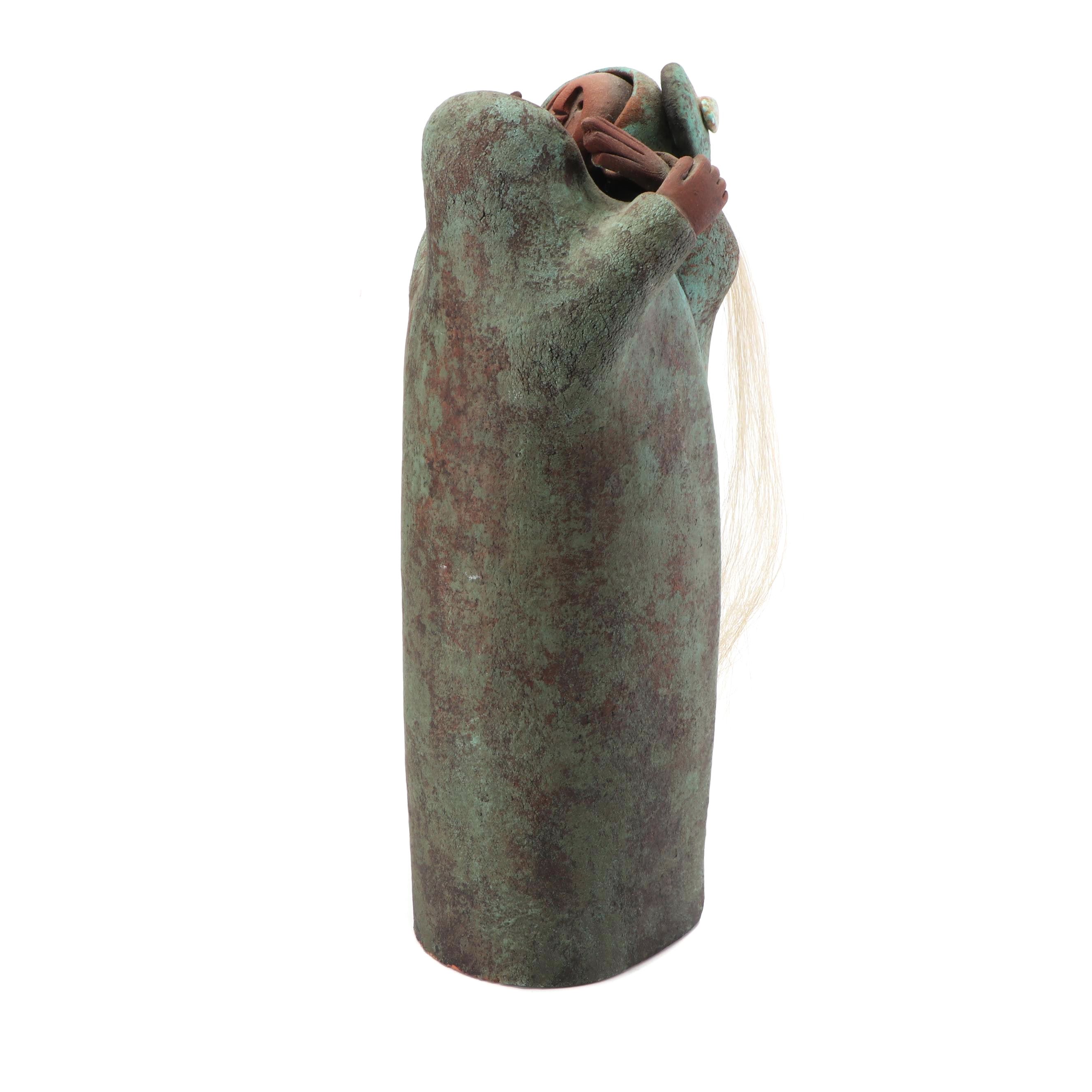 Lisa LaMonthe Stoneware Sculpture"Pueblo Blanket"