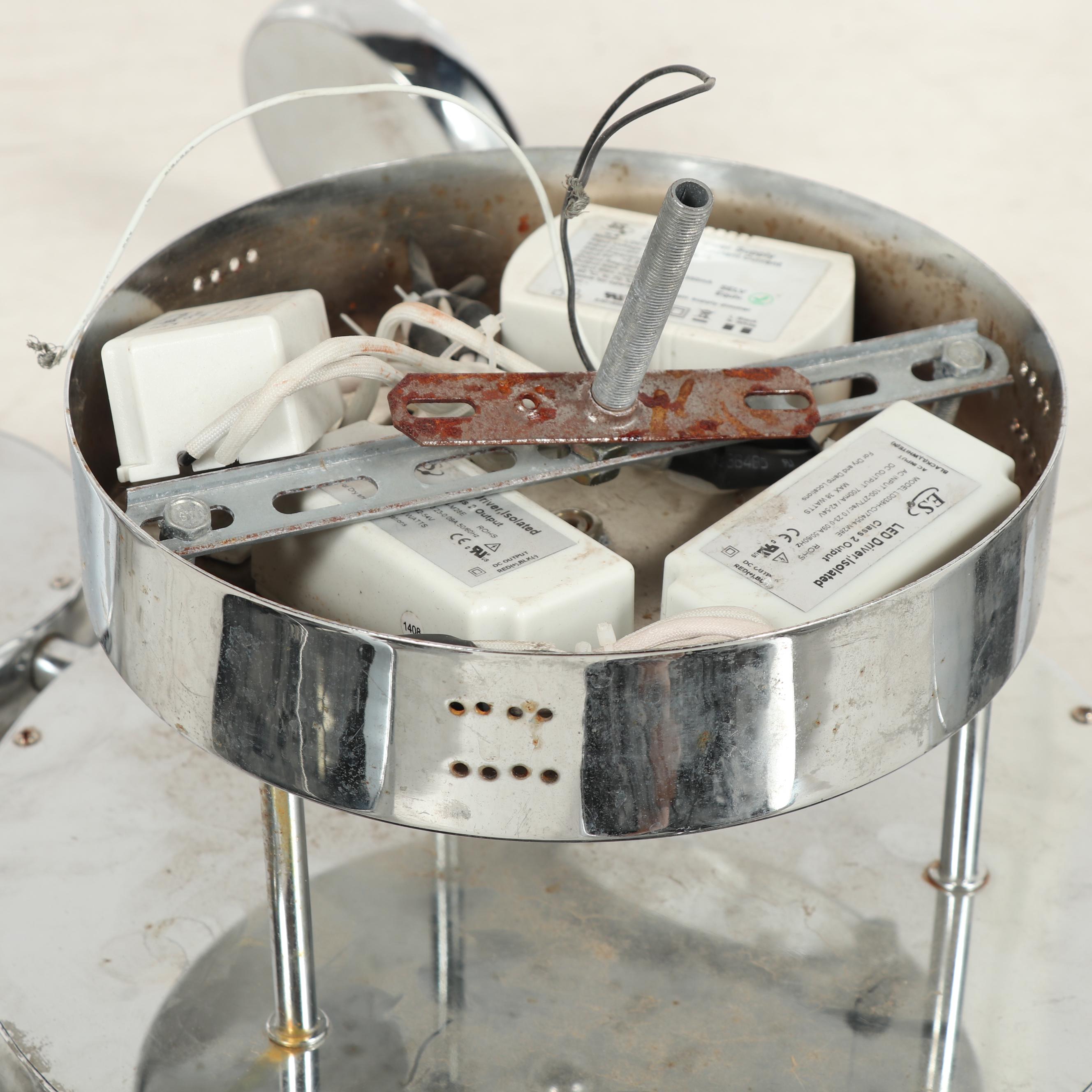 ET2 Lighting "Timbale" Polished Chrome LED Flush Mount Chandelier