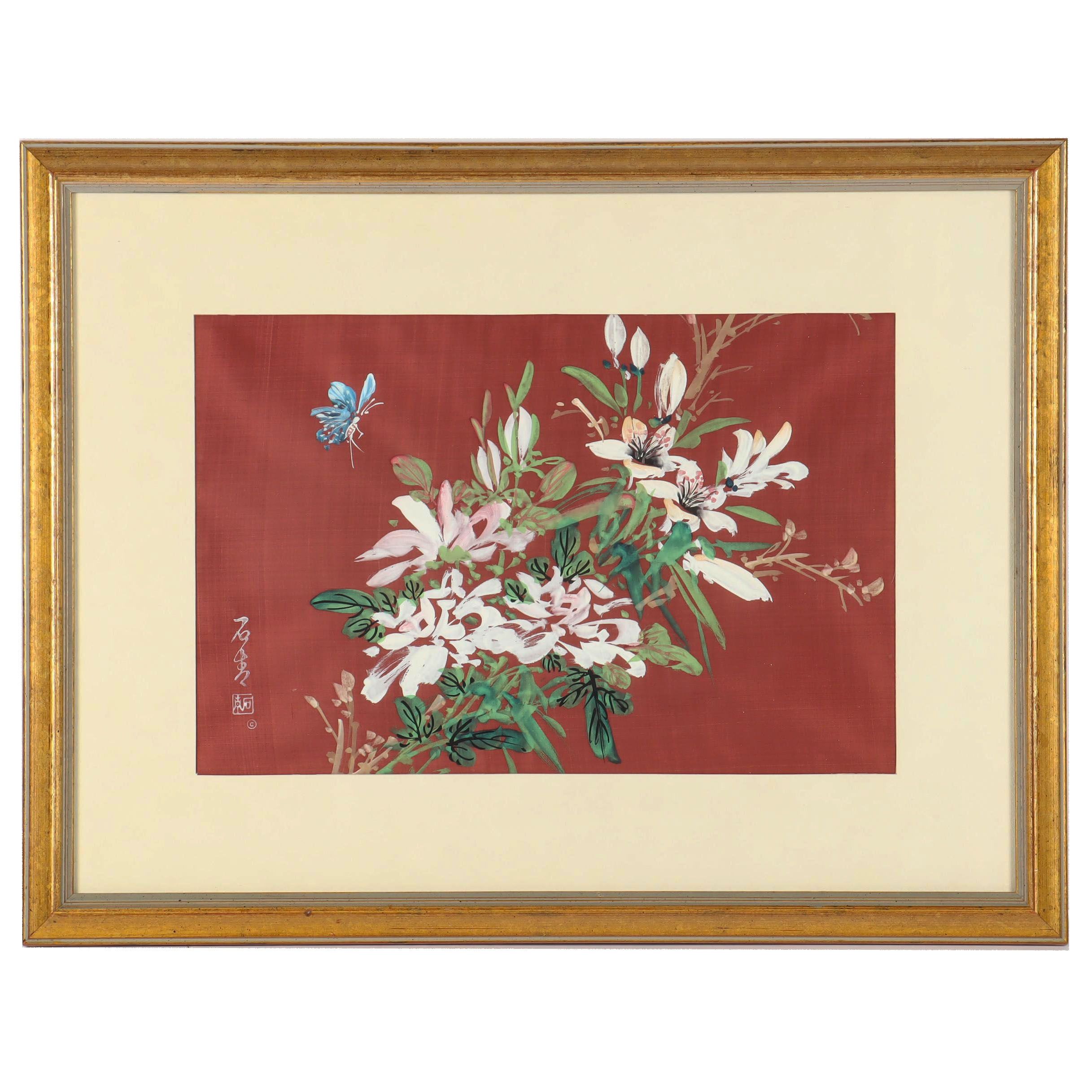 Chinese Acrylic Painting on Silk