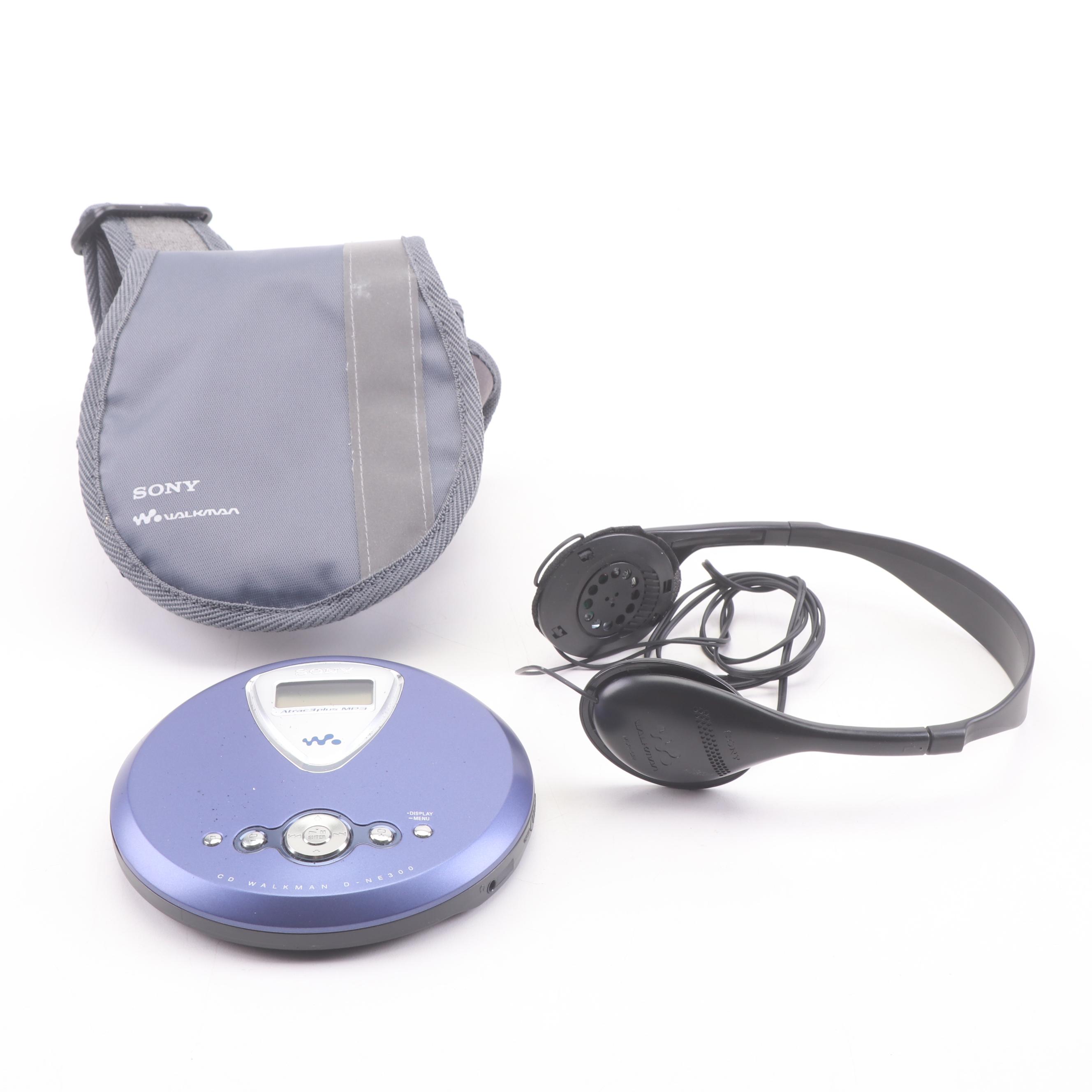 SONY Atrac3plus Portable Compact Disc Player with Soft Travel Case