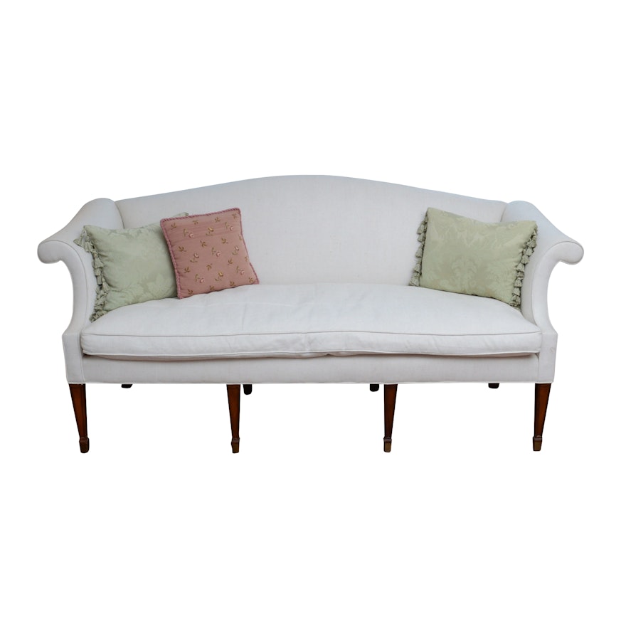 Henredon "Natchez" Linen and Down Loveseat, Contemporary