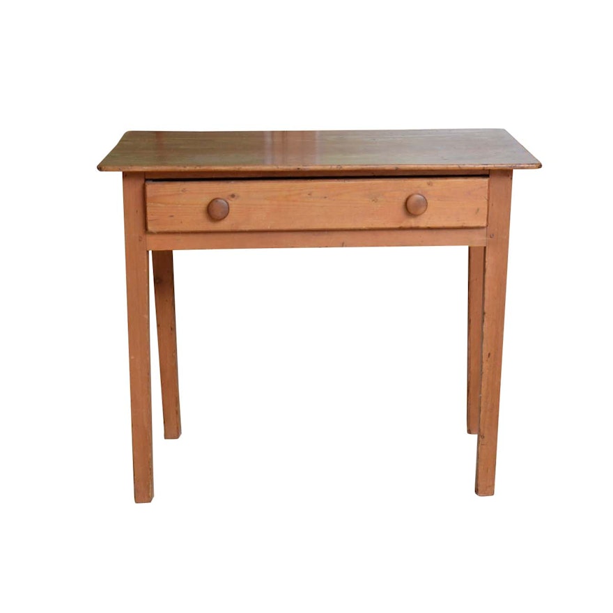 Pine Accent Table, Early 20th Century