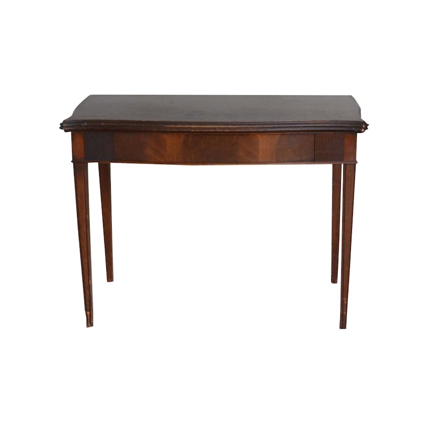 Mahogany Flip Top Game Table, Mid-20th Century