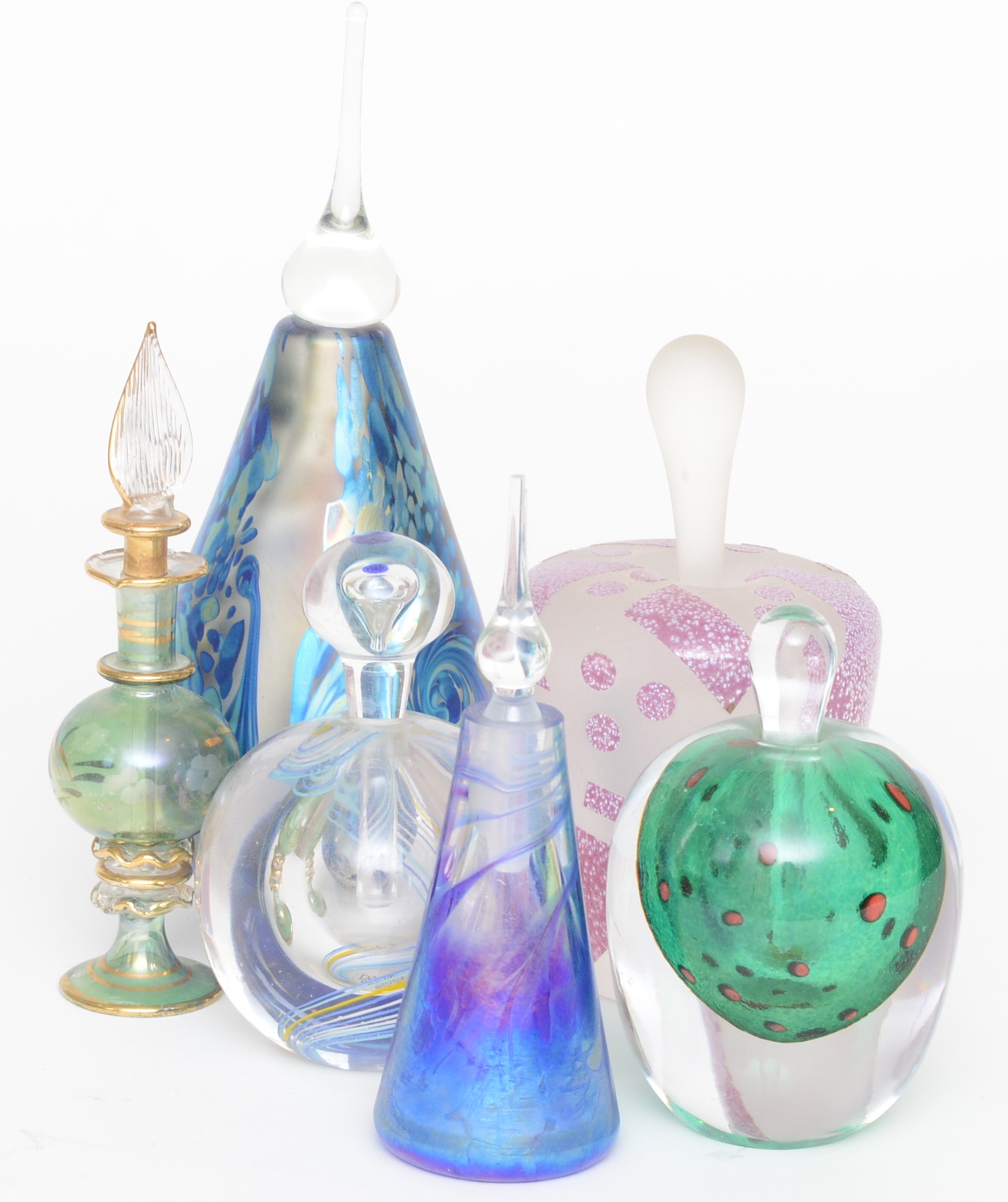 Artist Signed Art Glass Perfume Bottles