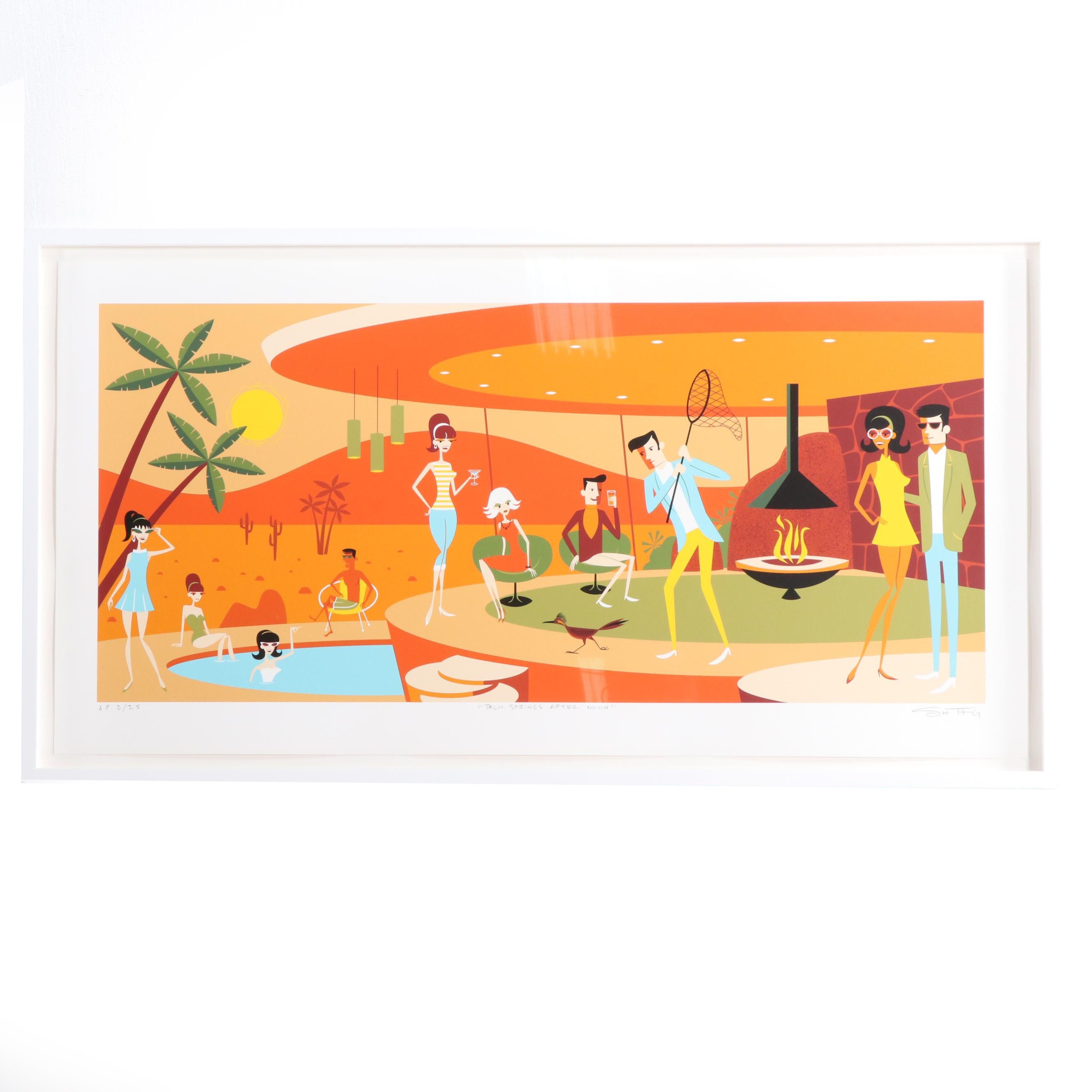Shag Serigraph "Palm Springs After Noon"