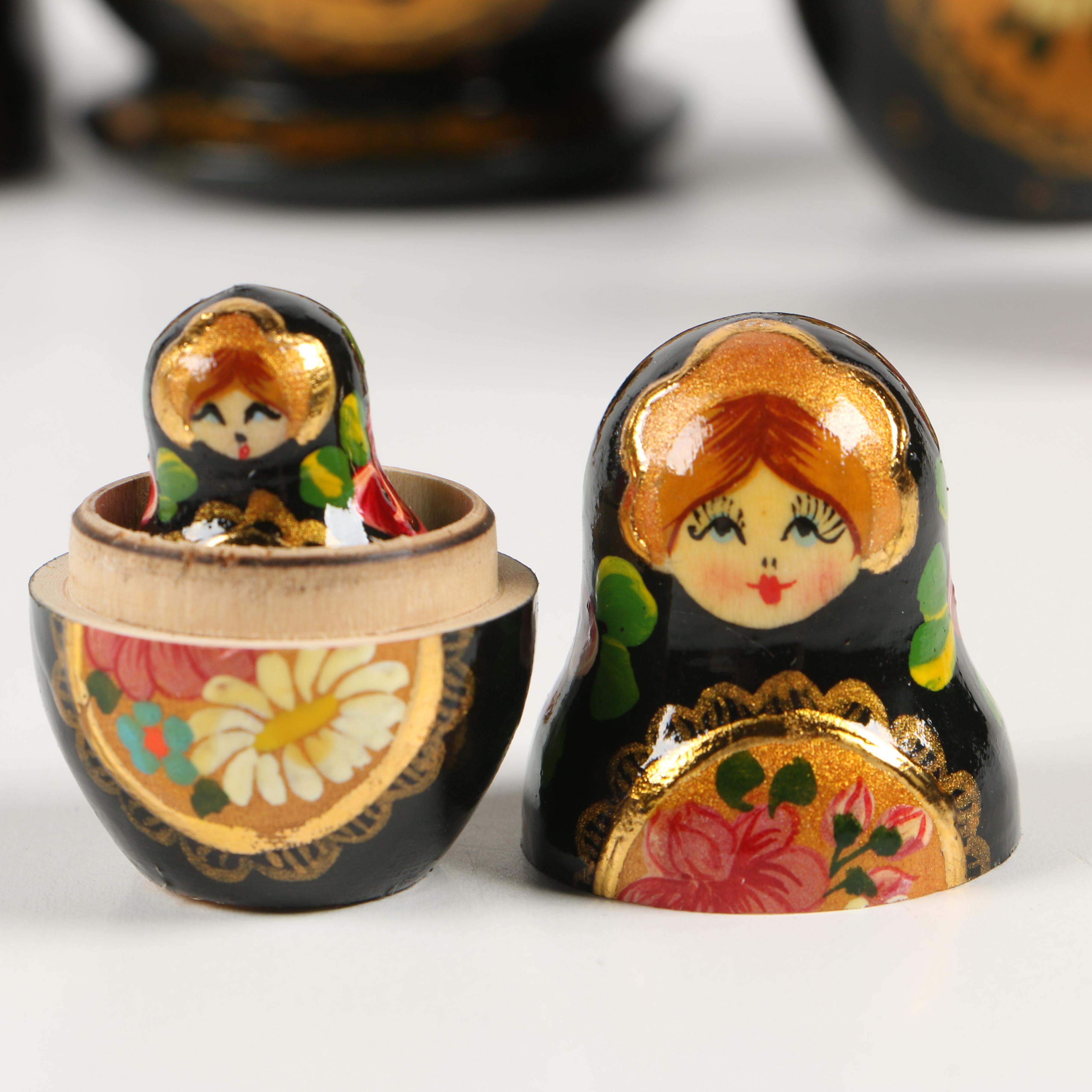 Russian Hand-Painted Matryoshka Dolls