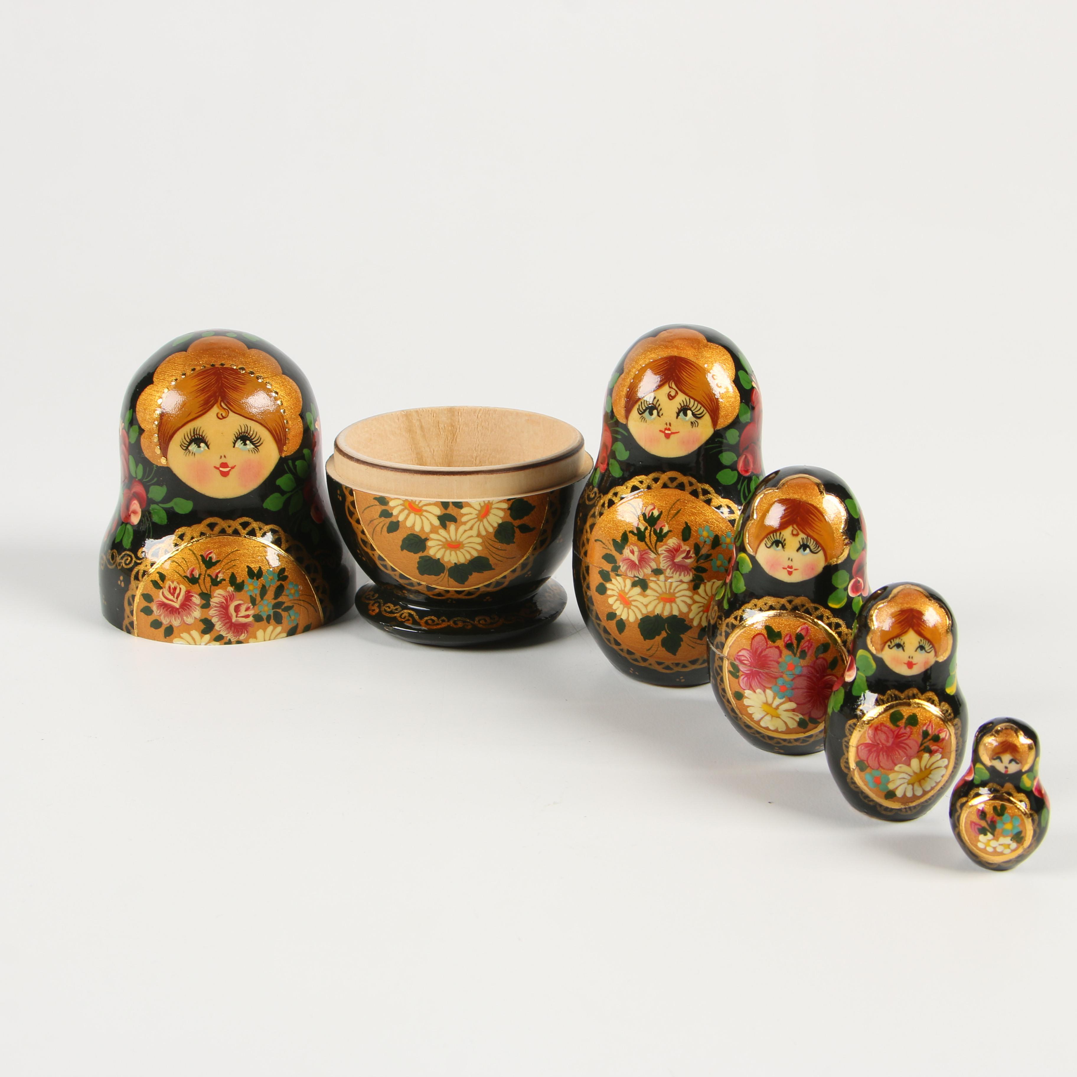 Russian Hand-Painted Matryoshka Dolls
