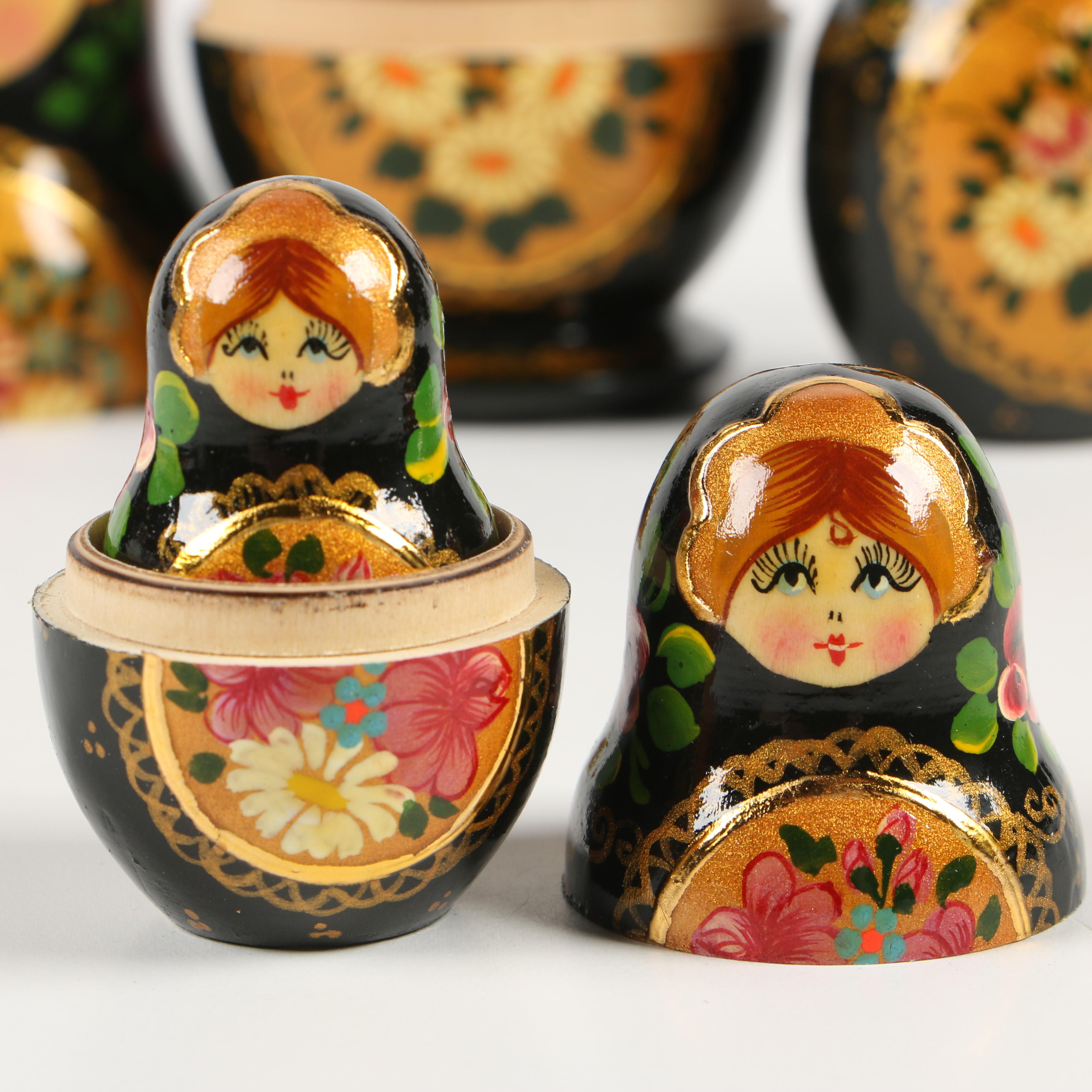 Russian Hand-Painted Matryoshka Dolls
