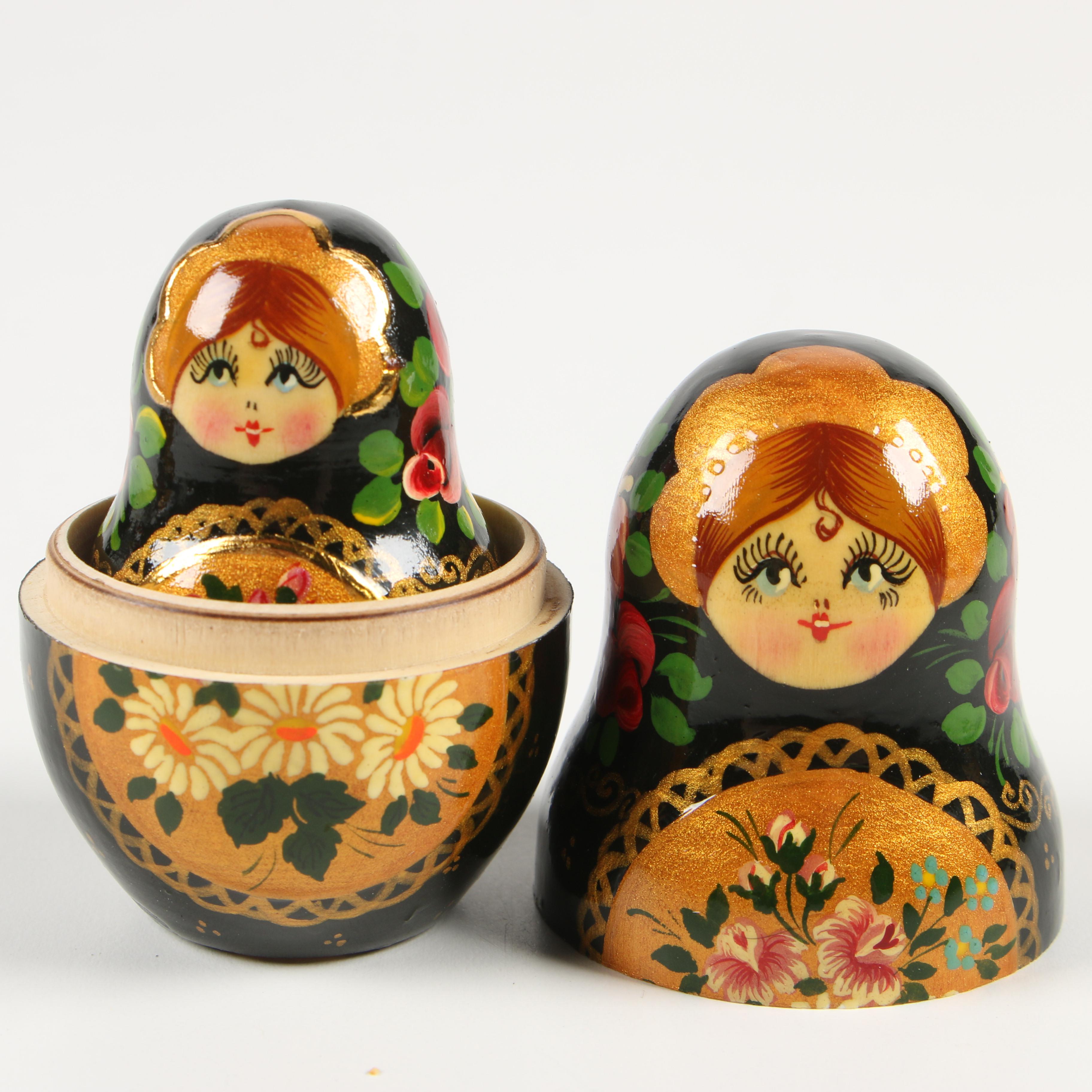 Russian Hand-Painted Matryoshka Dolls