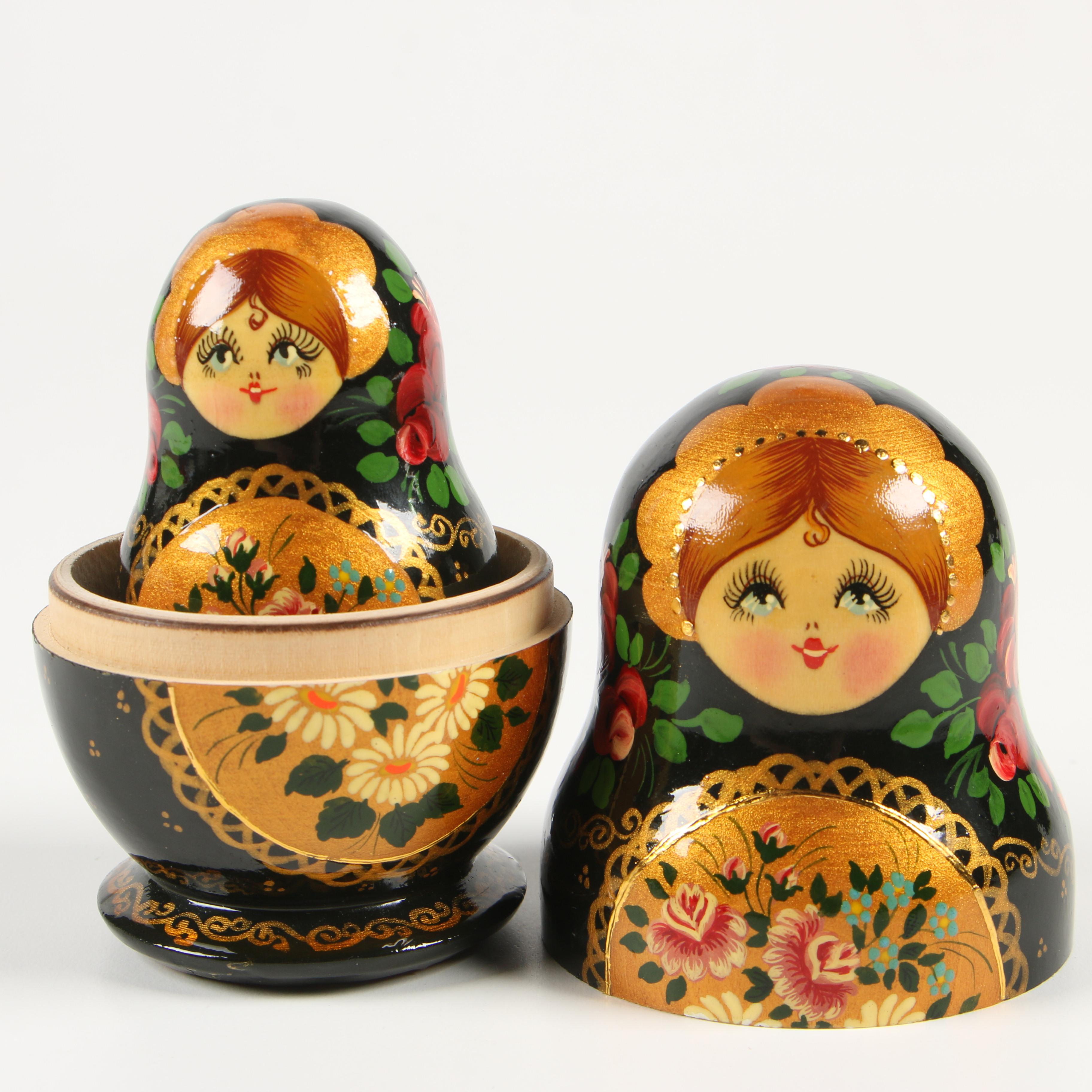 Russian Hand-Painted Matryoshka Dolls