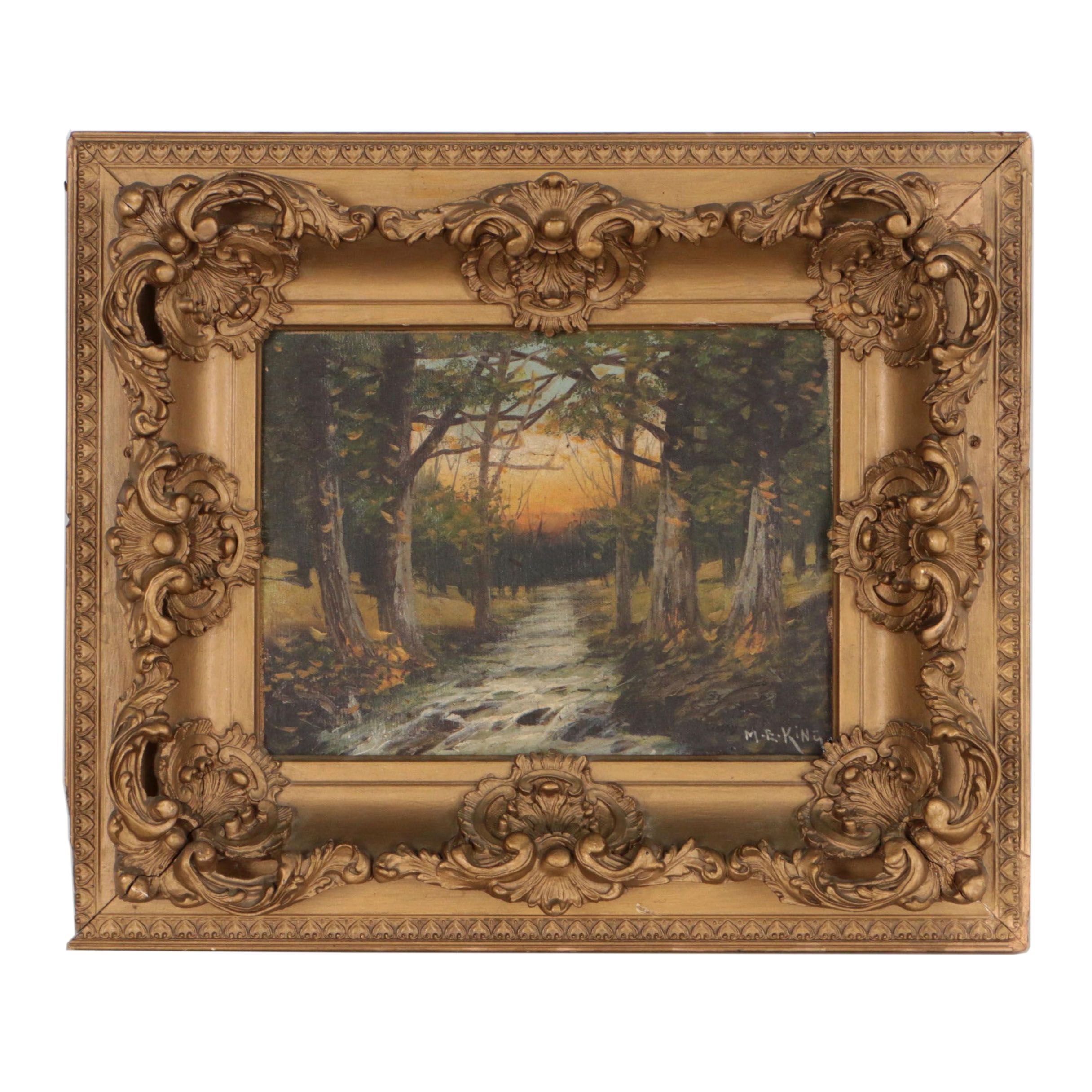 Mary Elizabeth King Landscape Oil Painting of Creek