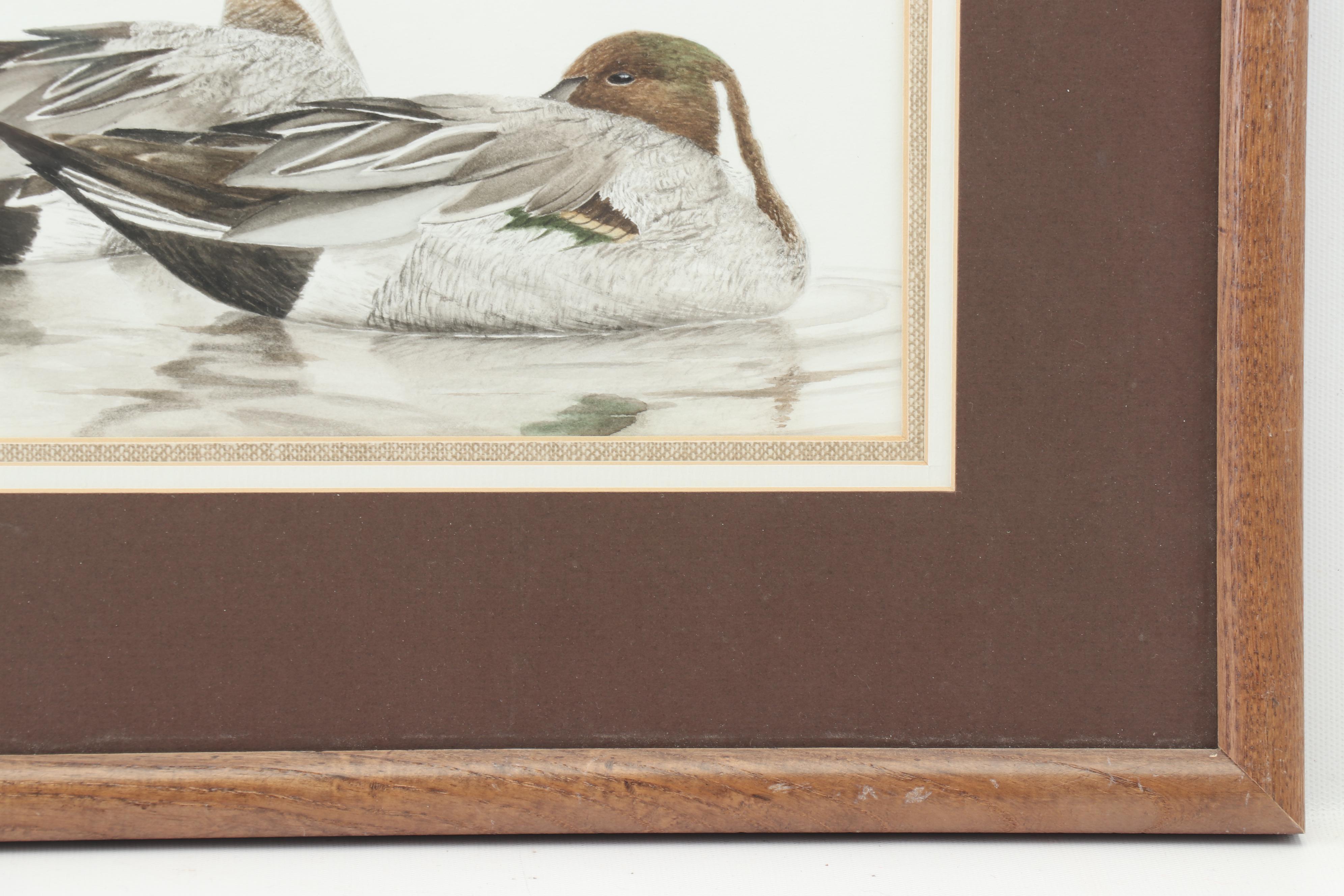 John Brewer Ducks on the Water Watercolor