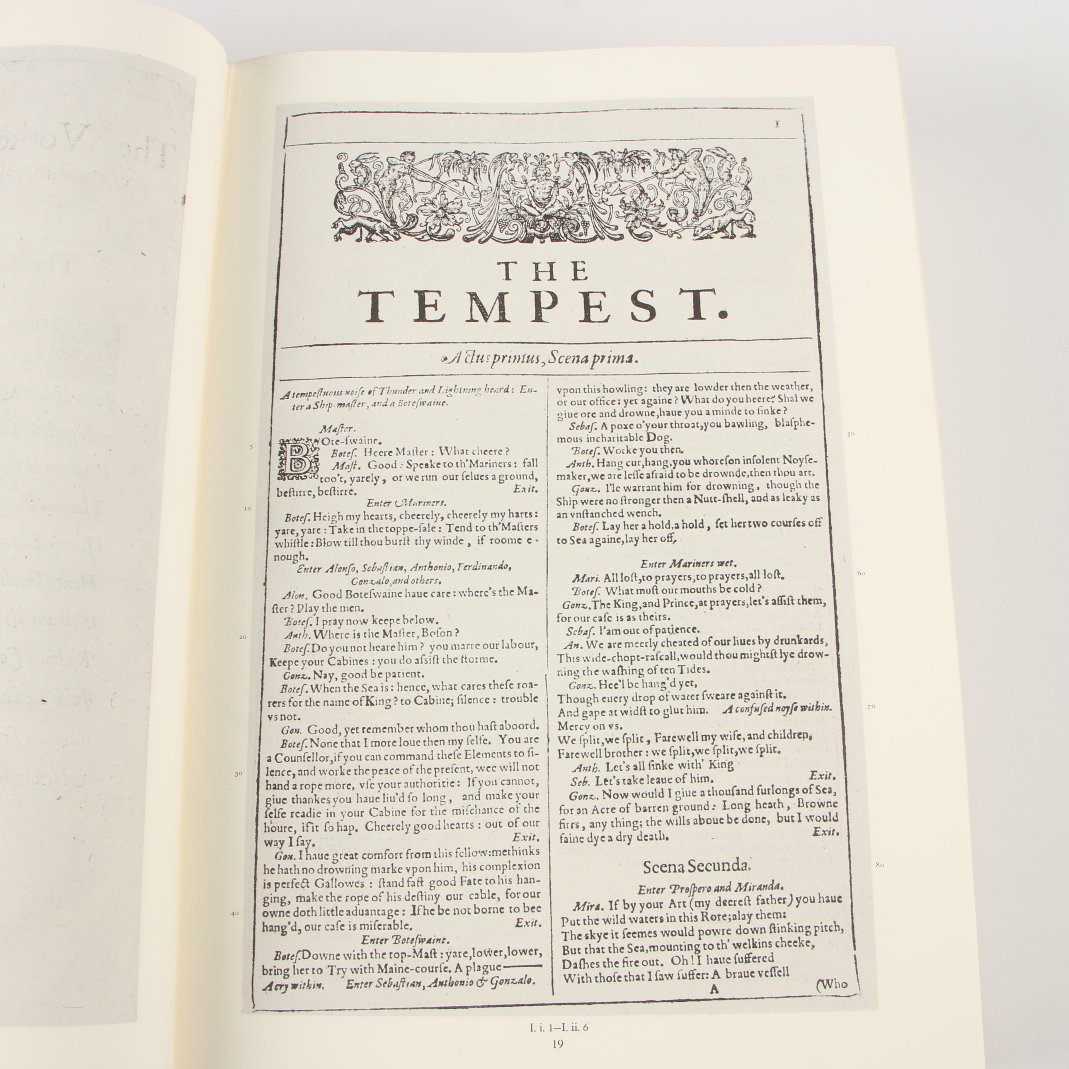 1968 Facsimile "The First Folio of Shakespeare" Prepared by Charlton Hinman