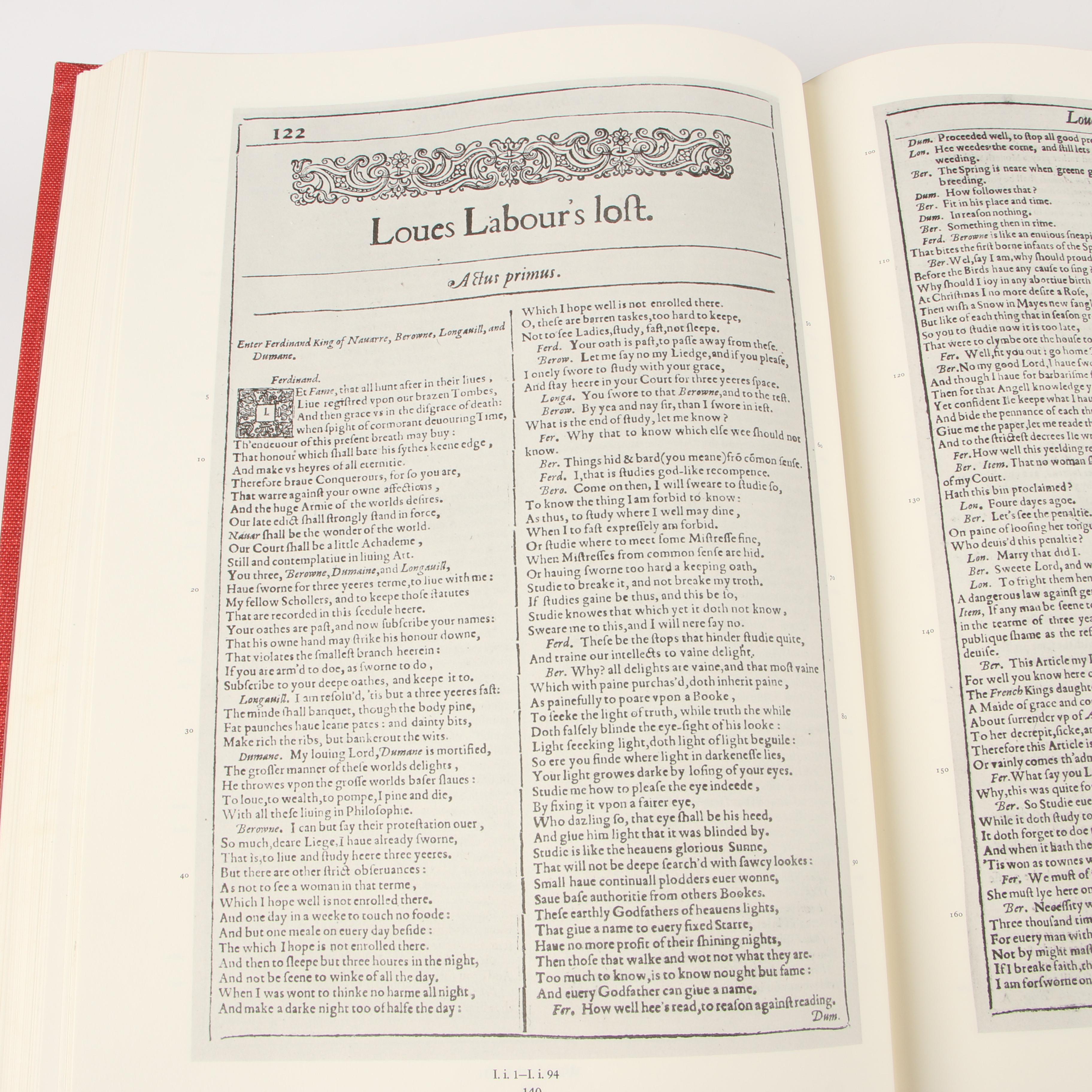 1968 Facsimile "The First Folio of Shakespeare" Prepared by Charlton Hinman