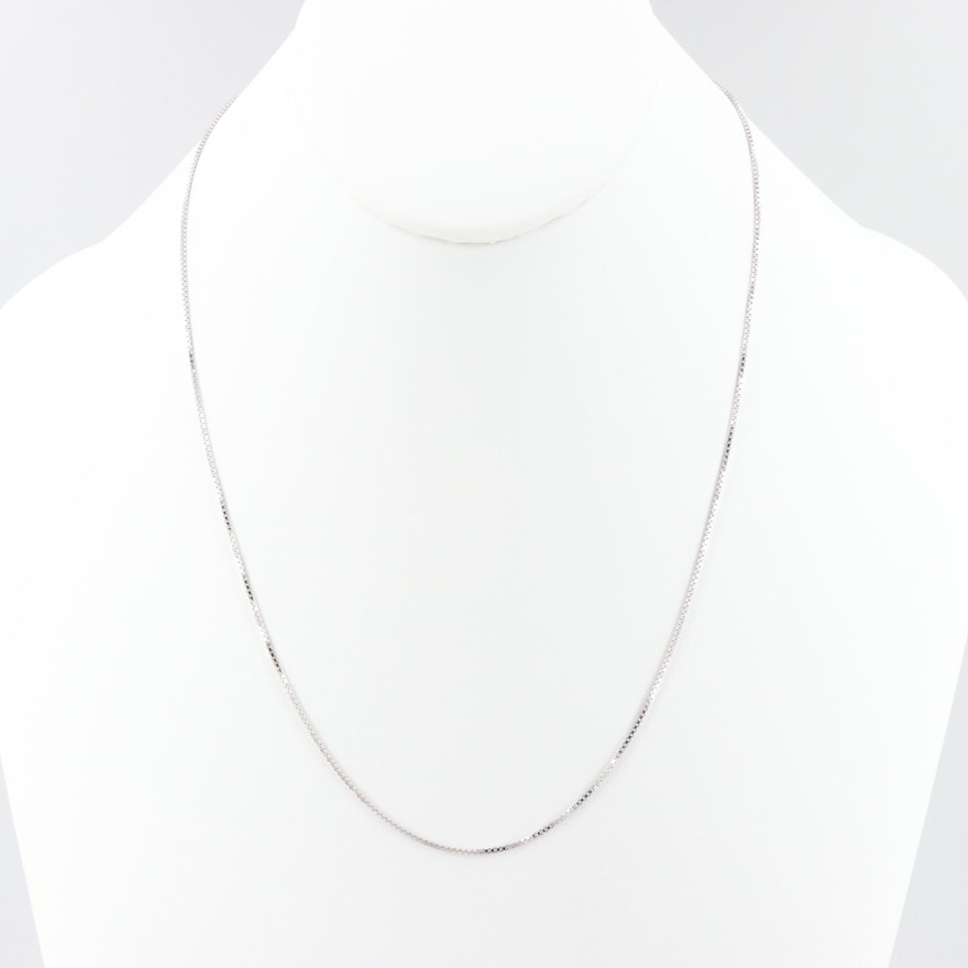 Sterling Silver Box Chain Necklace