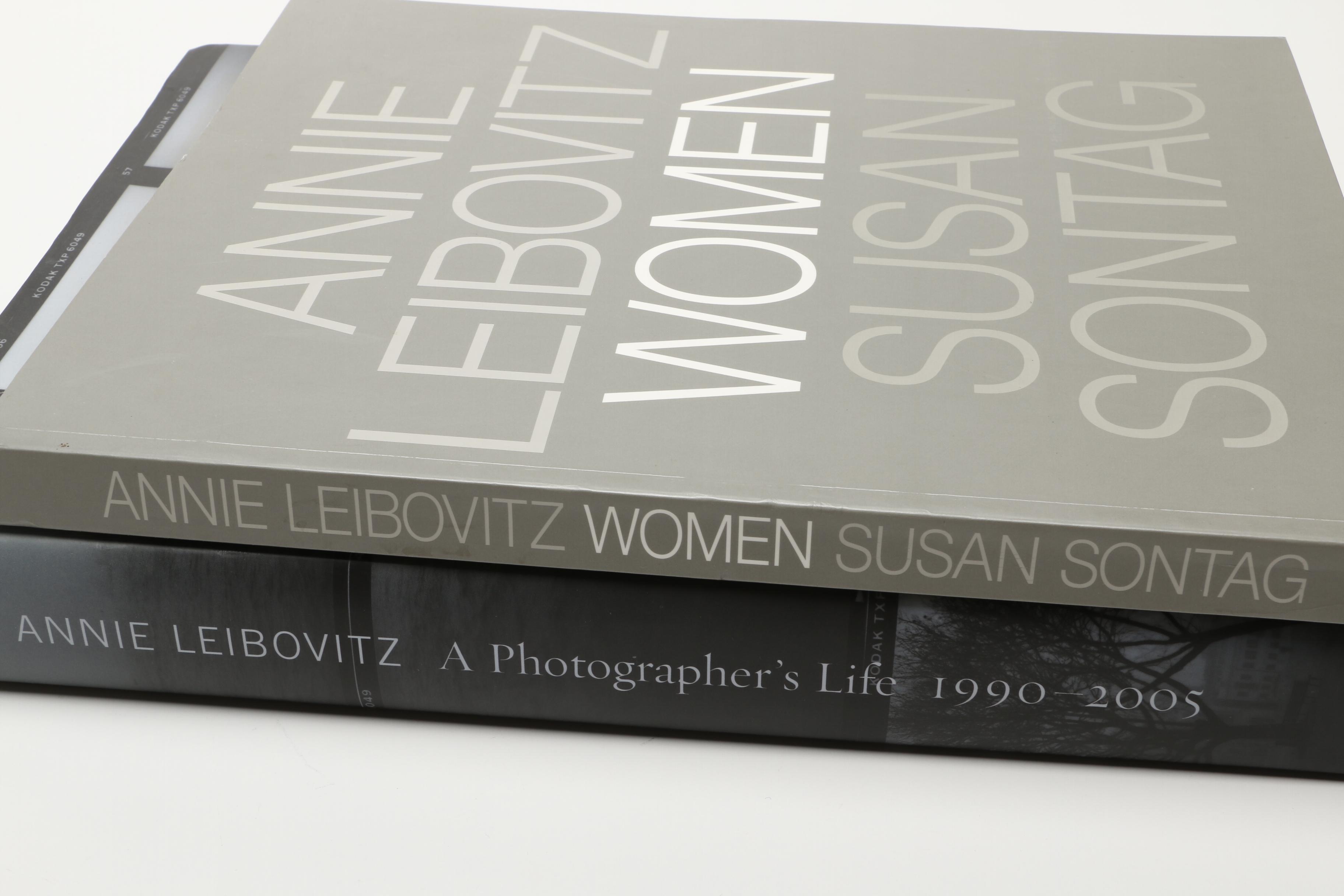 Annie Leibovitz Art Books featuring "A Photographer's Life" and "Women"